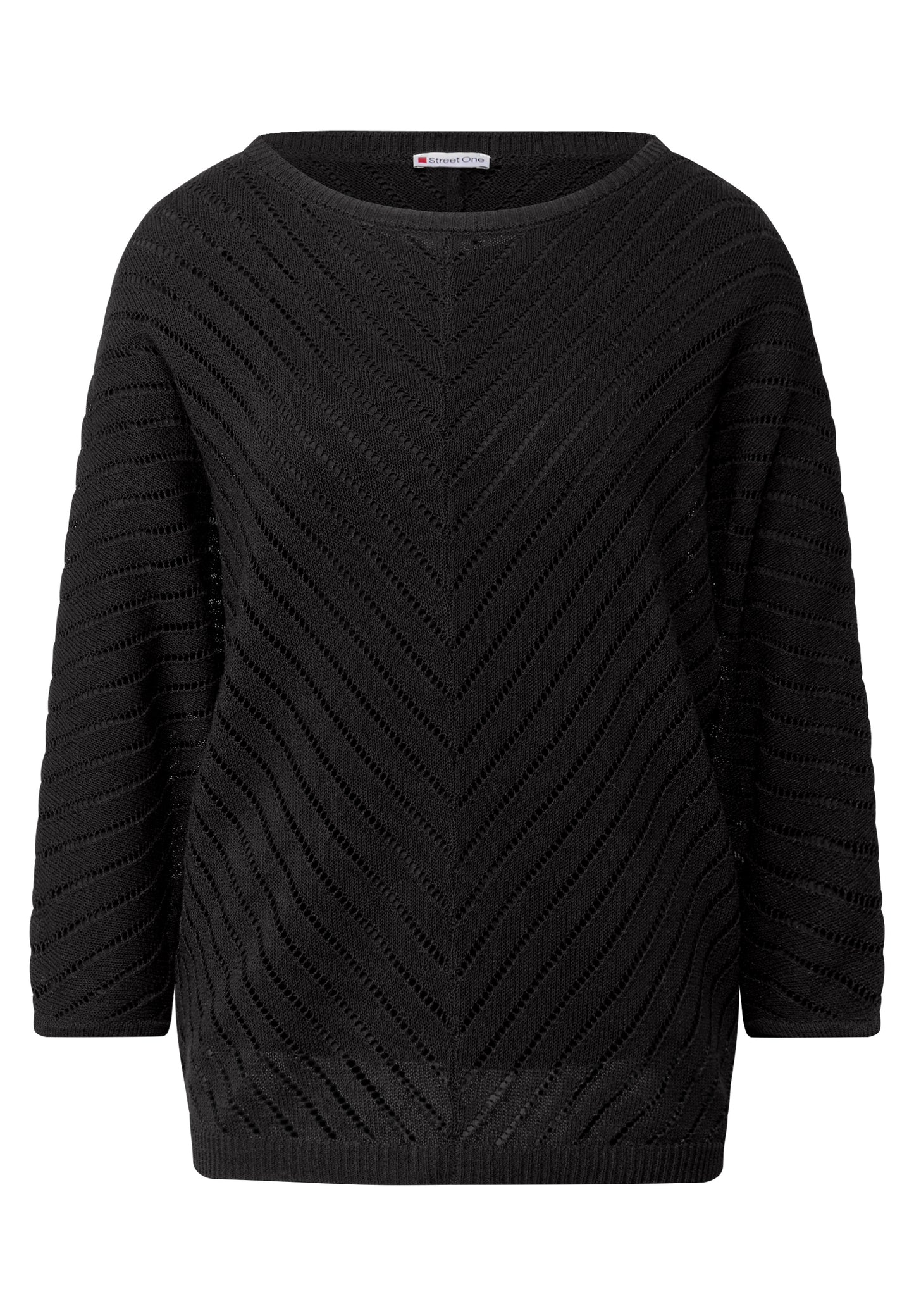 Street One Strukturpullover - Farbe: Black