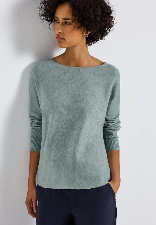 Street One Dolman Pullover - Farbe: nile blue mel.
