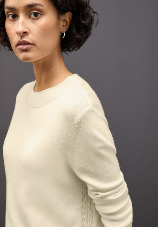 Street One Pullover mit Rollkante - Farbe: soft beige