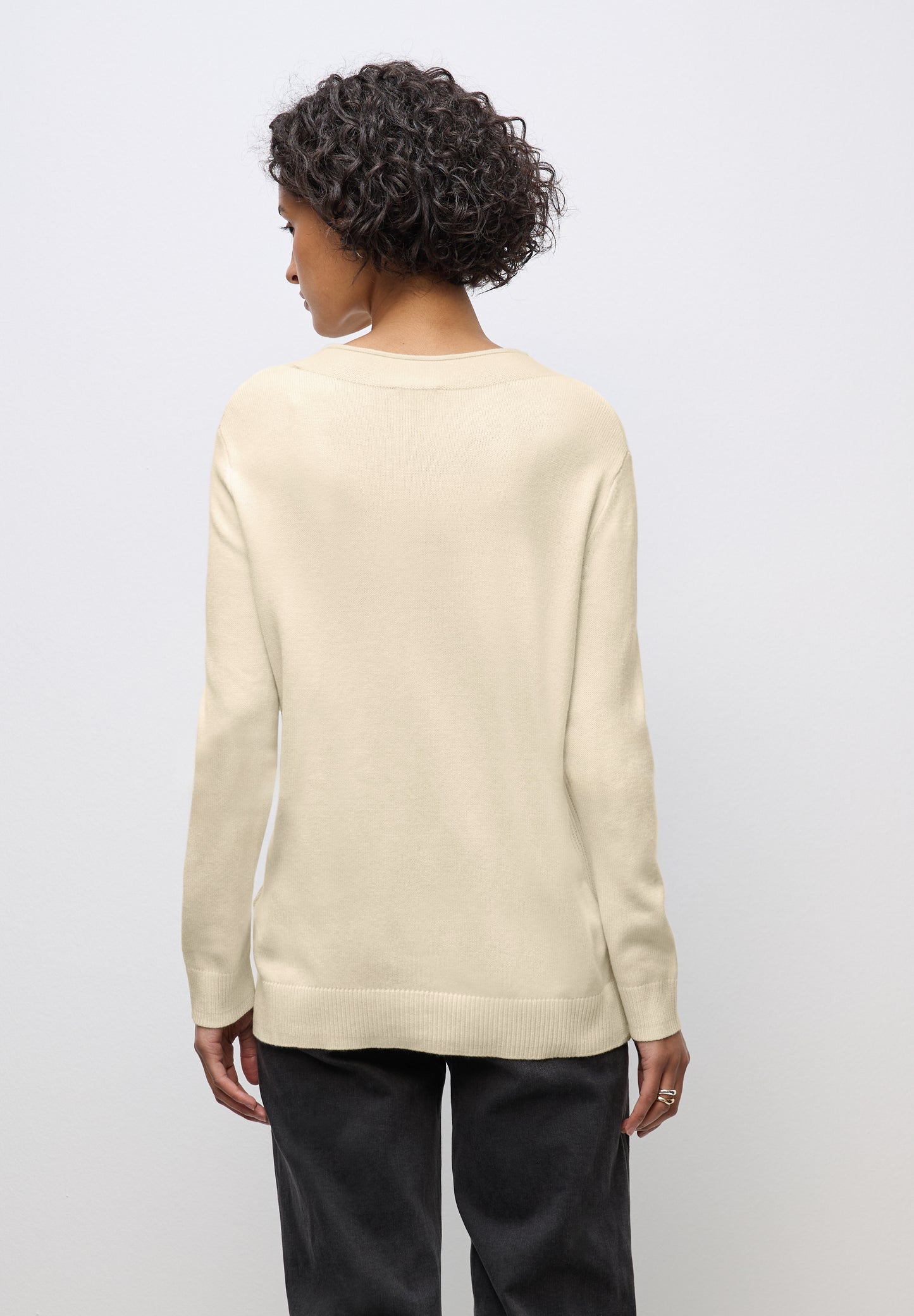 Street One Pullover mit Rollkante - Farbe: soft beige