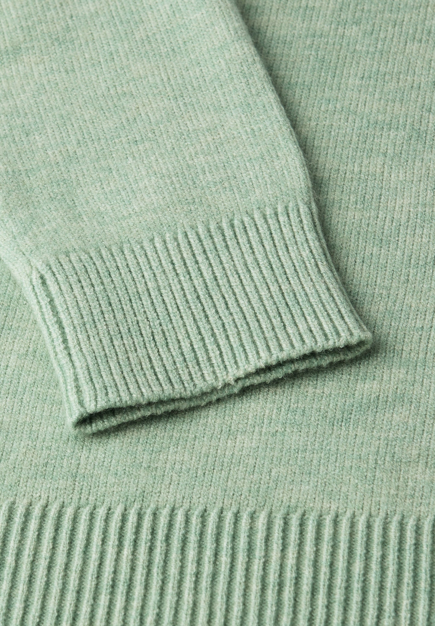 Street One Pullover mit Rollkante - Farbe: serene green mel.