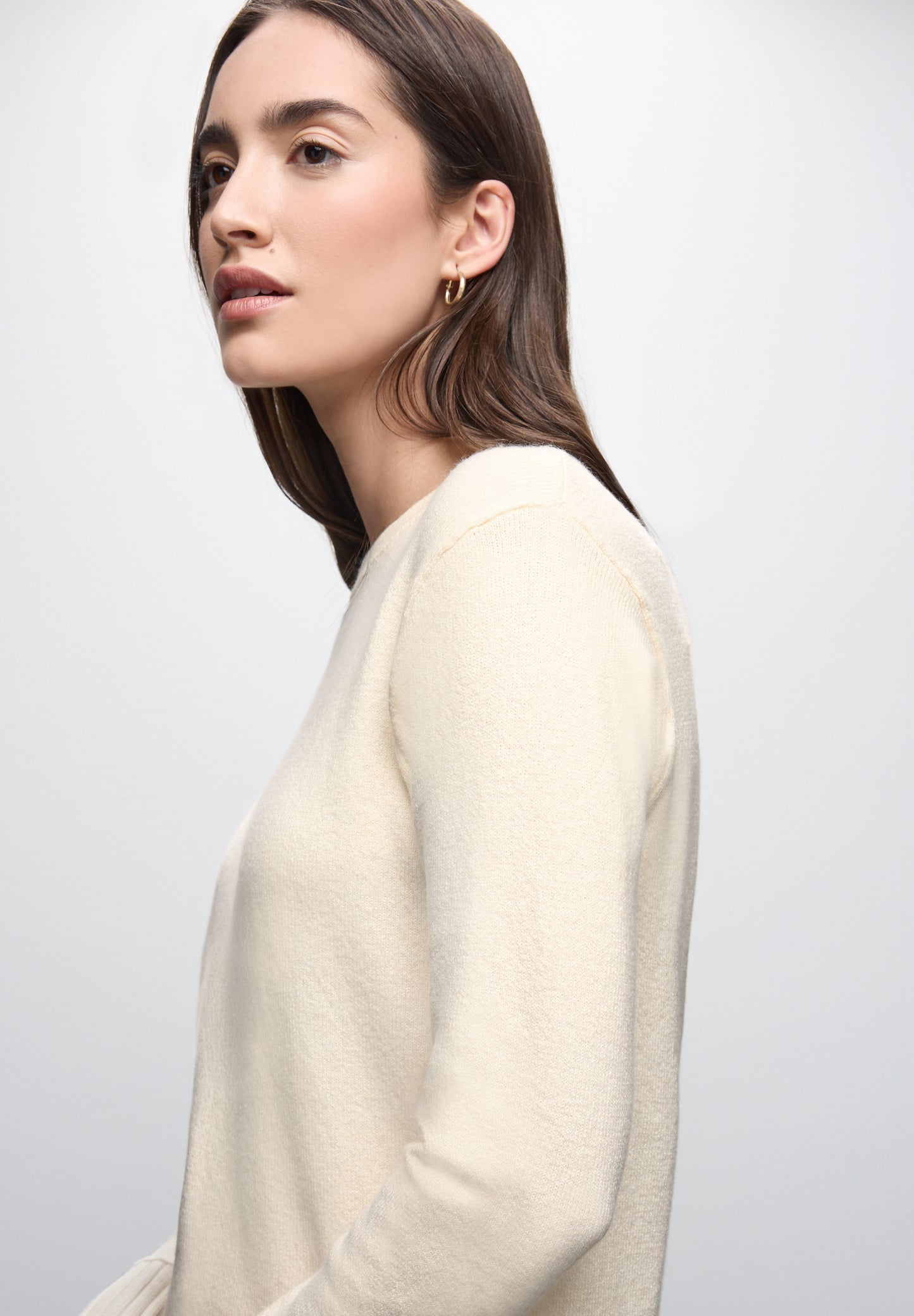 Street One Rundhals Pullover - Farbe: soft beige