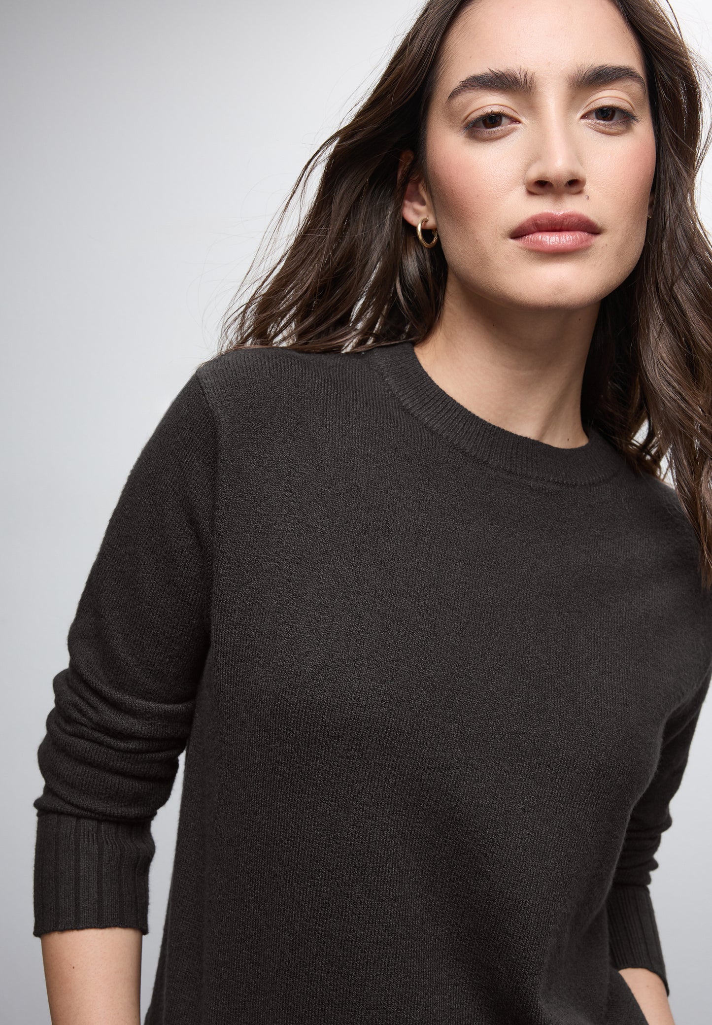Street One Rundhals Pullover - Farbe: darkest brown