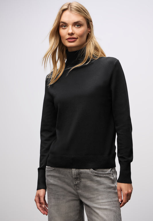 Street One Rollkragen Pullover - Farbe: Black