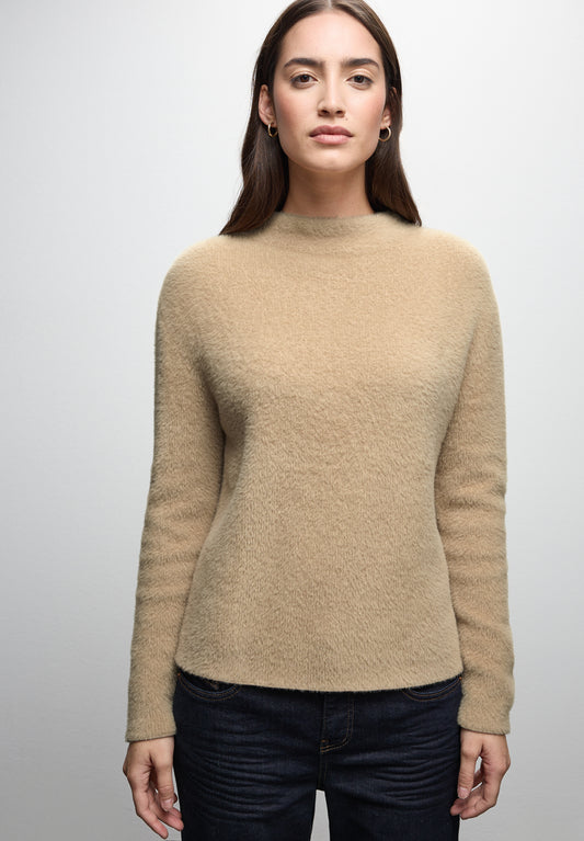 Street One Federgarn Pullover - Farbe: sanded beige