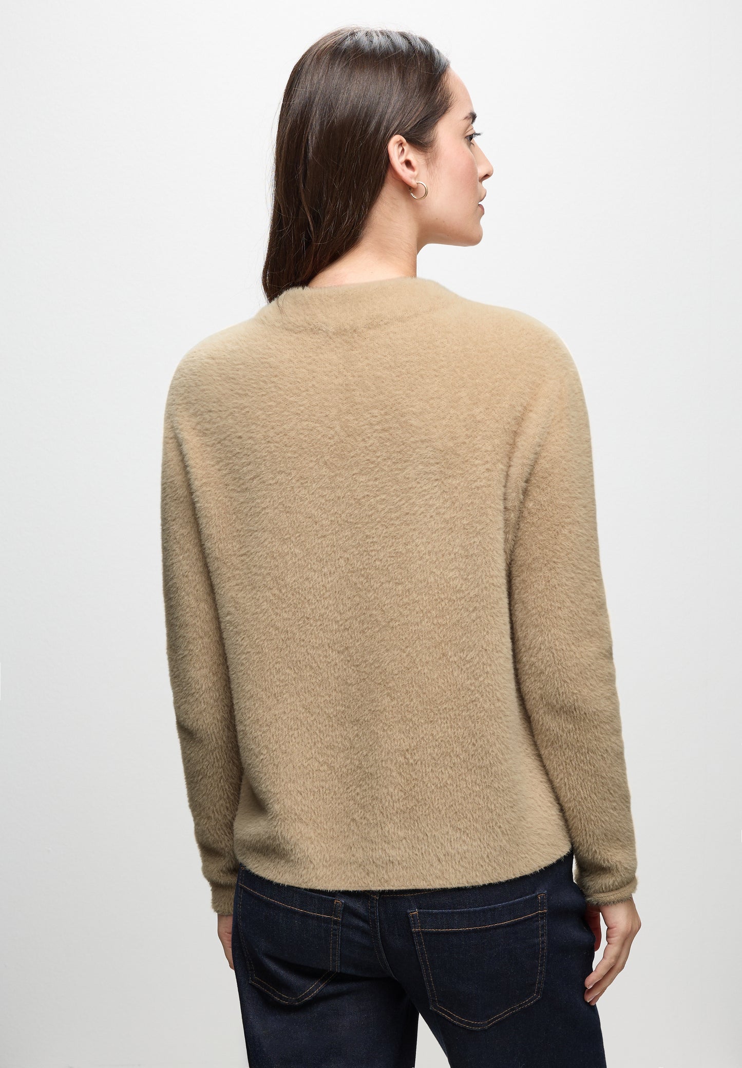 Street One Federgarn Pullover - Farbe: sanded beige