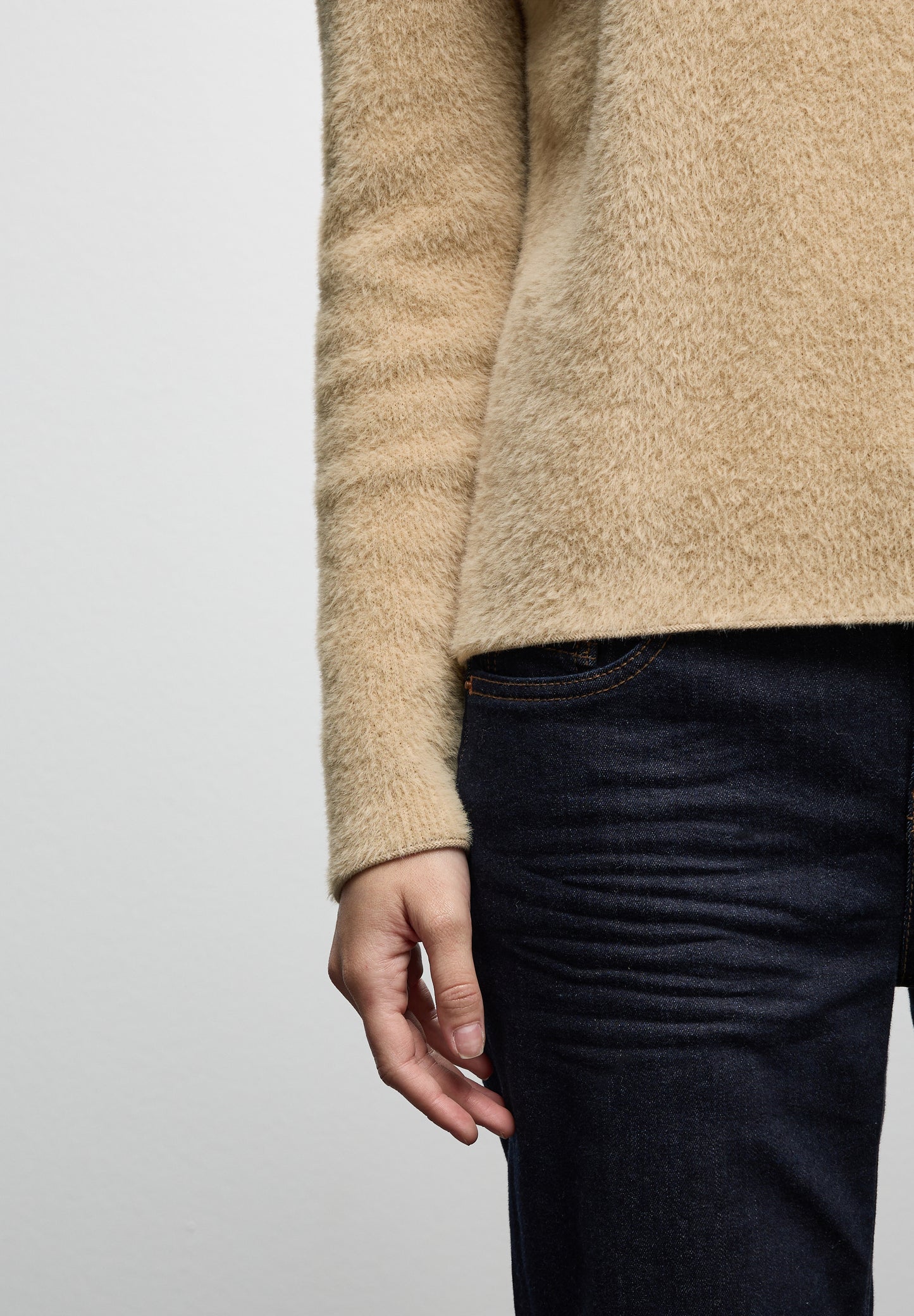 Street One Federgarn Pullover - Farbe: sanded beige
