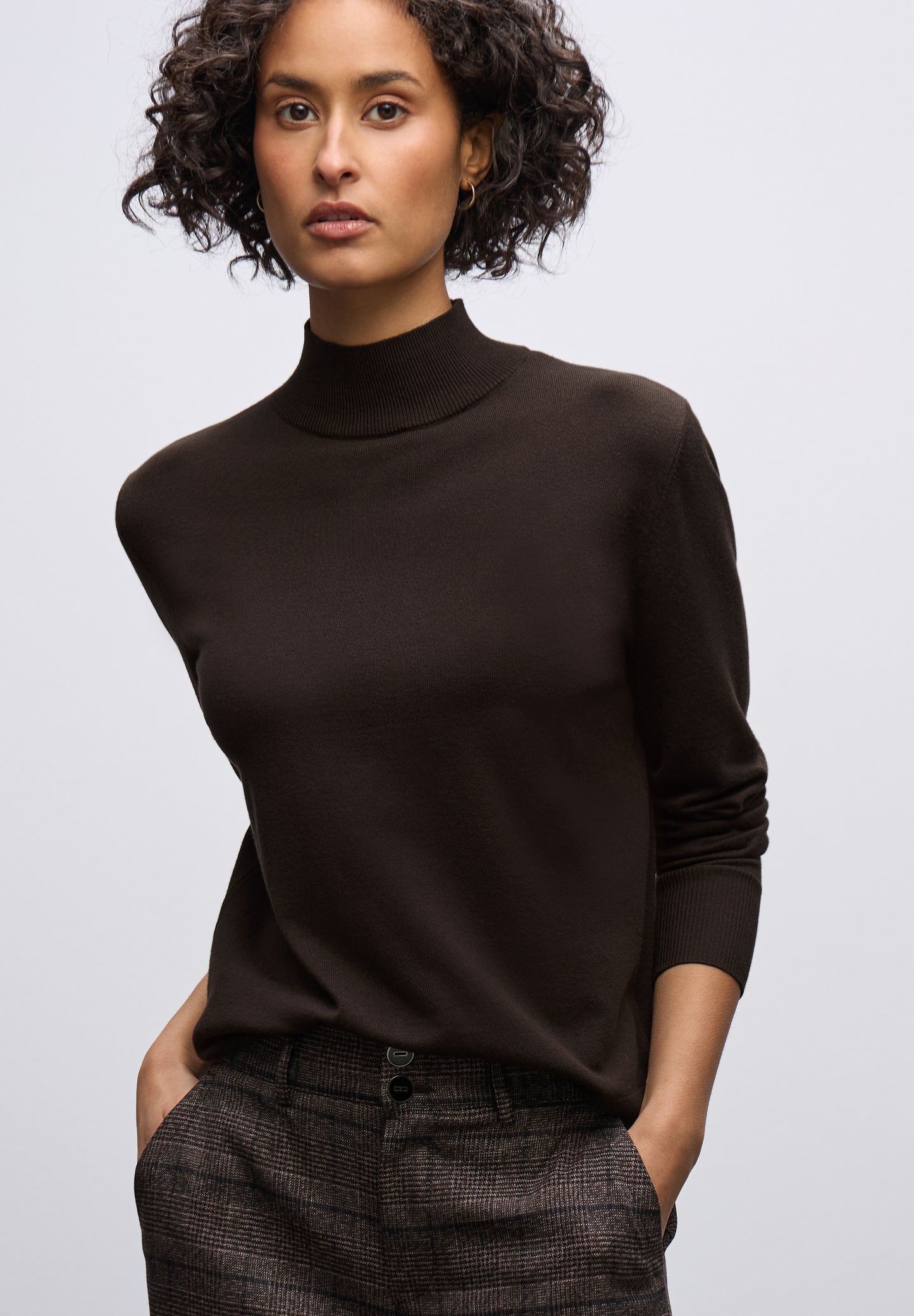 Street One Pullover mit Turtleneck - Farbe: deep roast brown