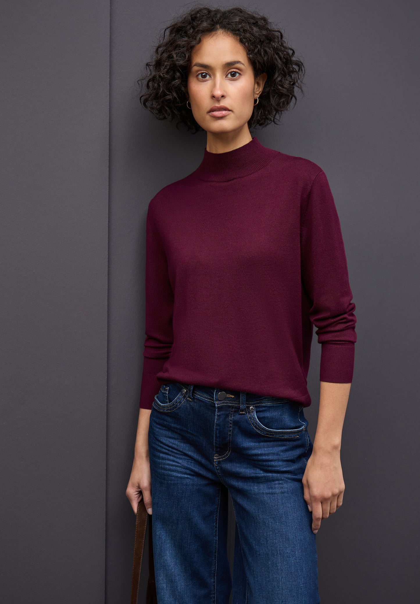 Street One Pullover mit Turtleneck - Farbe: noble red