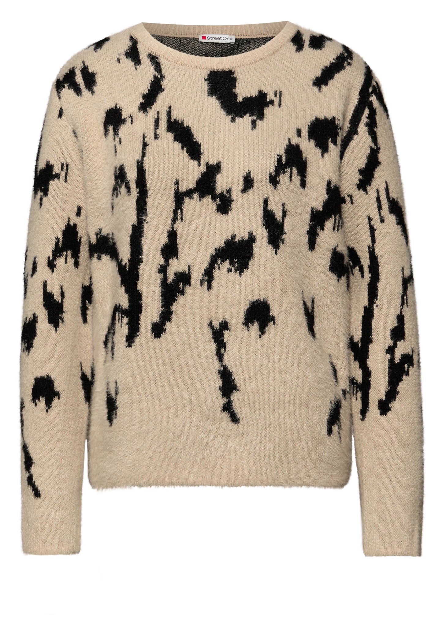 Street One Softer Jacquard Pullover - Farbe: sanded beige