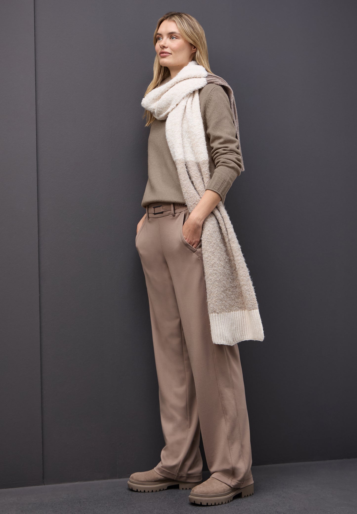 Street One Basic Turtleneck Pullover - Farbe: mocha glow mel.