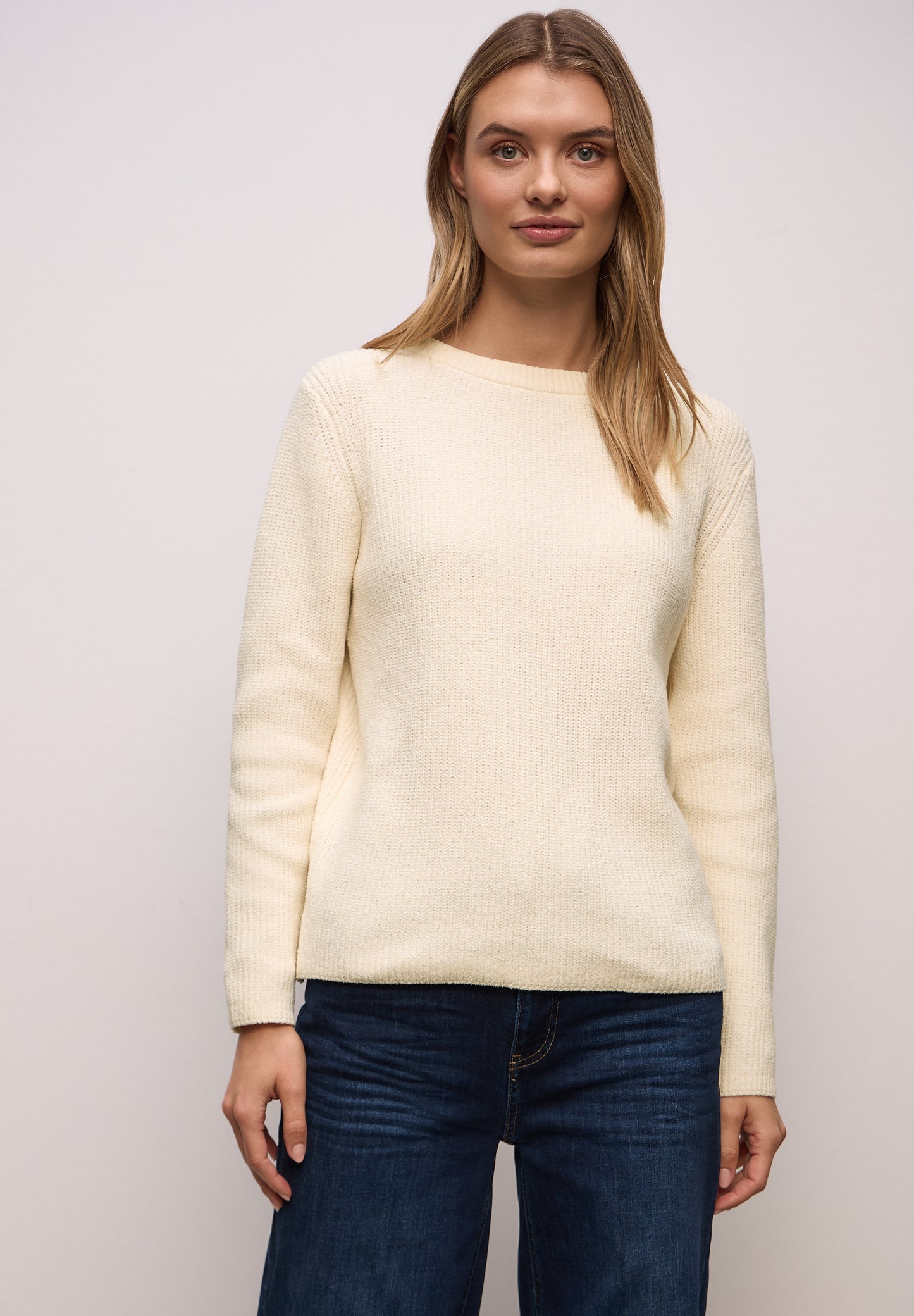 Street One - Chenille Pullover - Farbe: soft beige