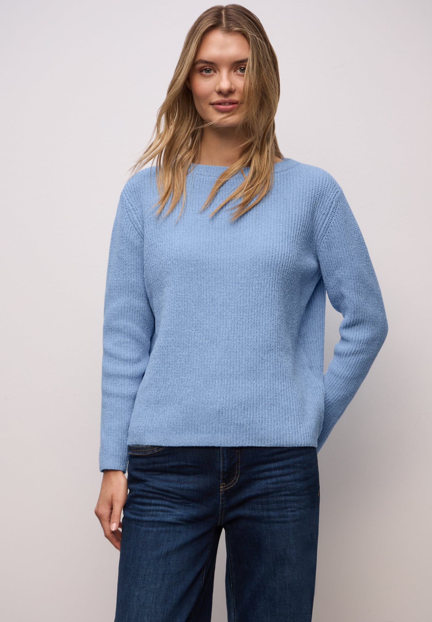 Street One - Chenille Pullover - Farbe: frosted blue