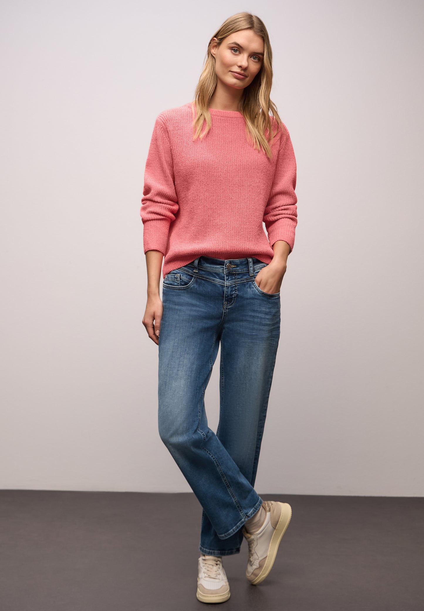 Street One - Chenille Pullover - Farbe: striking coral