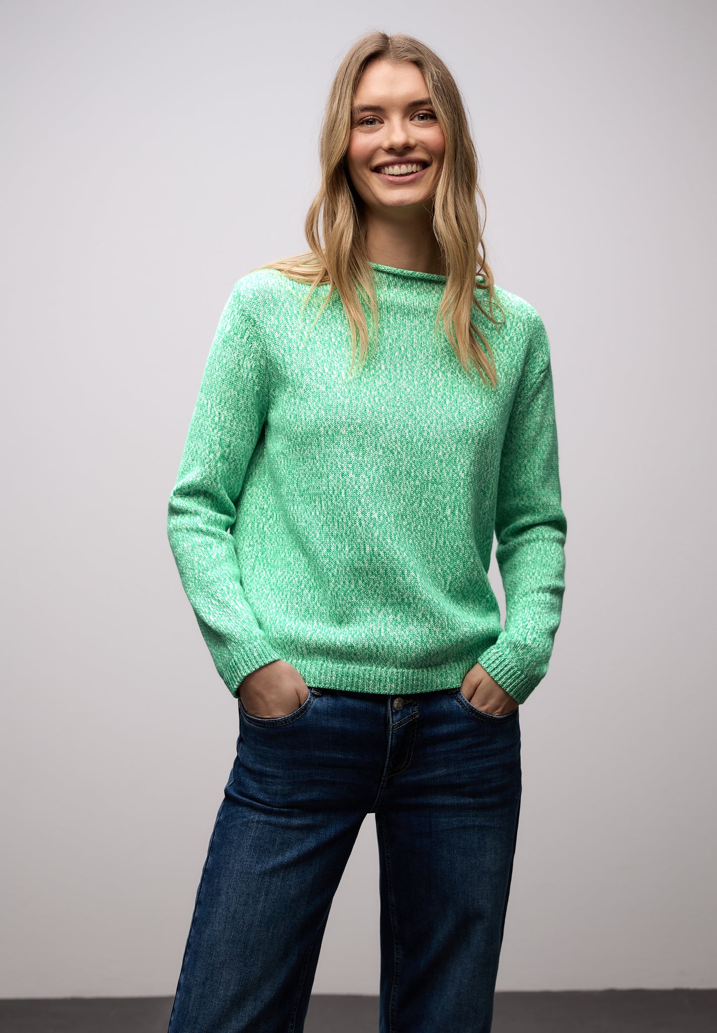 Street One Damen Strick Pullover - Grün