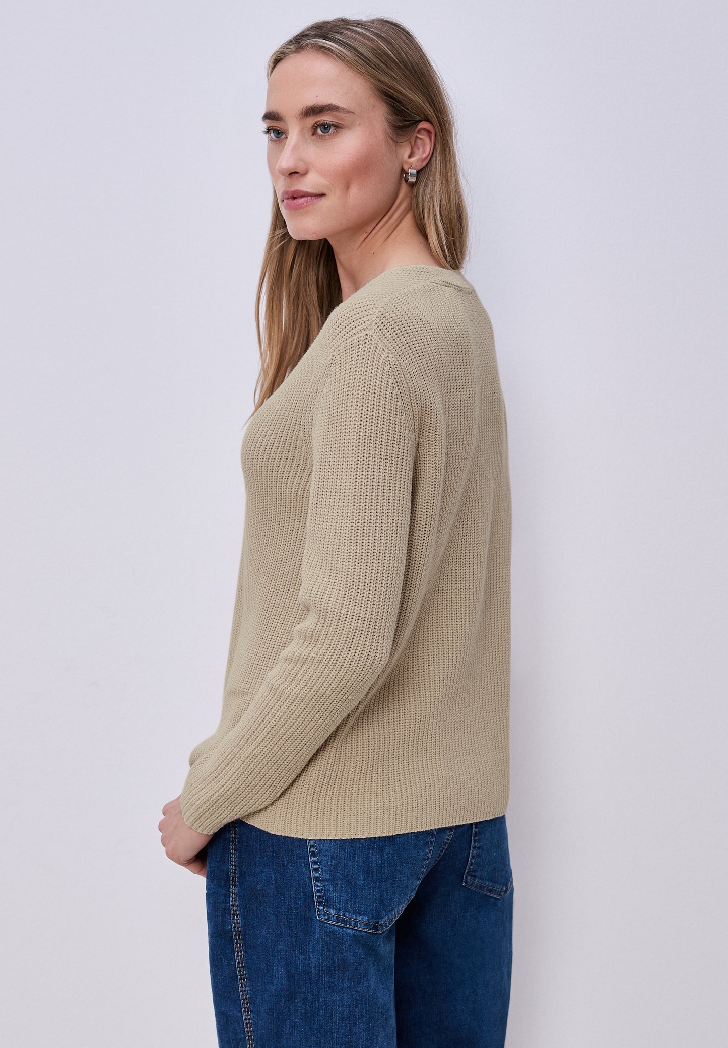 Street One - Pullover in Unifarbe - Farbe: cotton beige