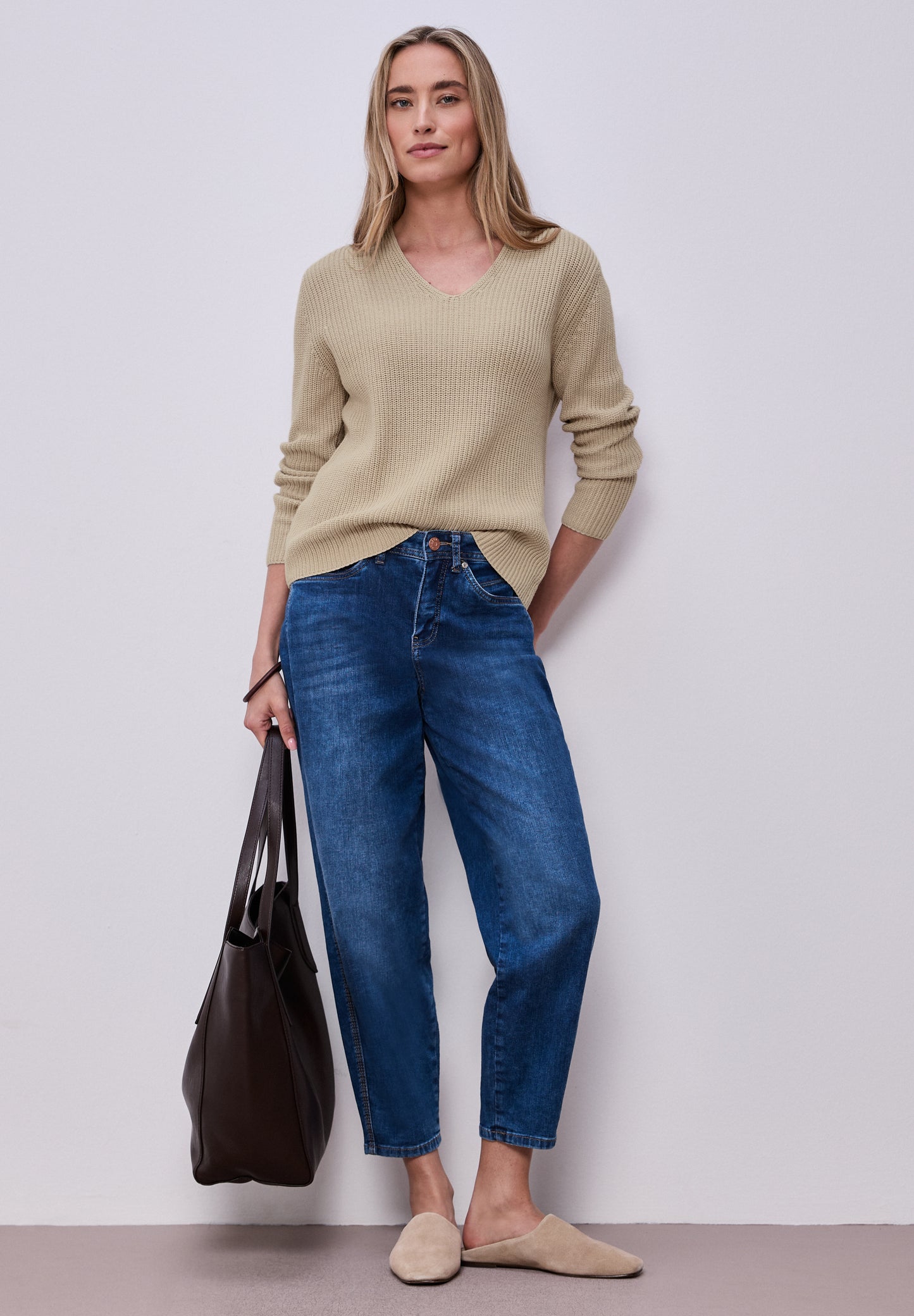 Street One - Pullover in Unifarbe - Farbe: cotton beige