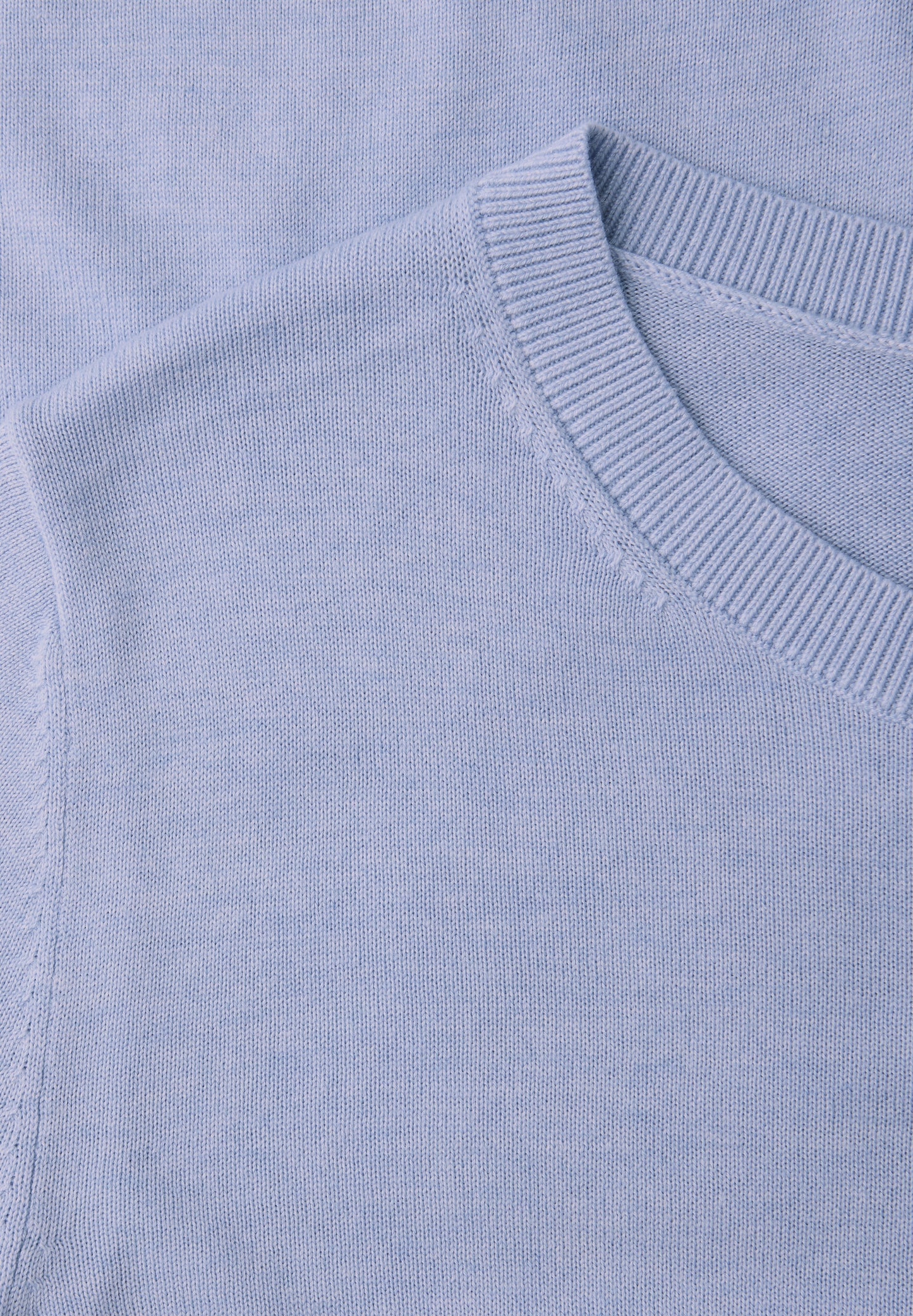 Street One - Kurzarm Pullover mit Rundhals - Farbe: cashmere blue mel.