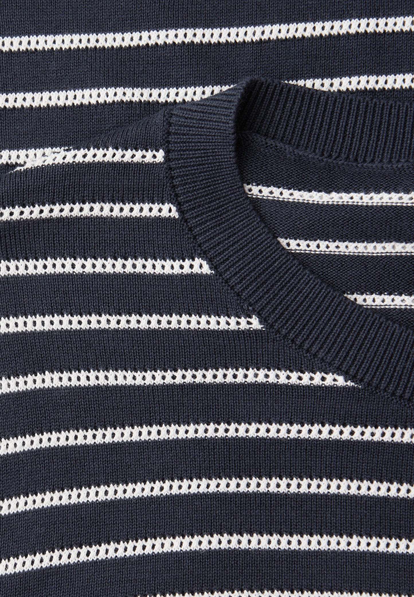 Street One - Kurzarm Pullover mit Streifenmuster - Farbe: shadowed navy