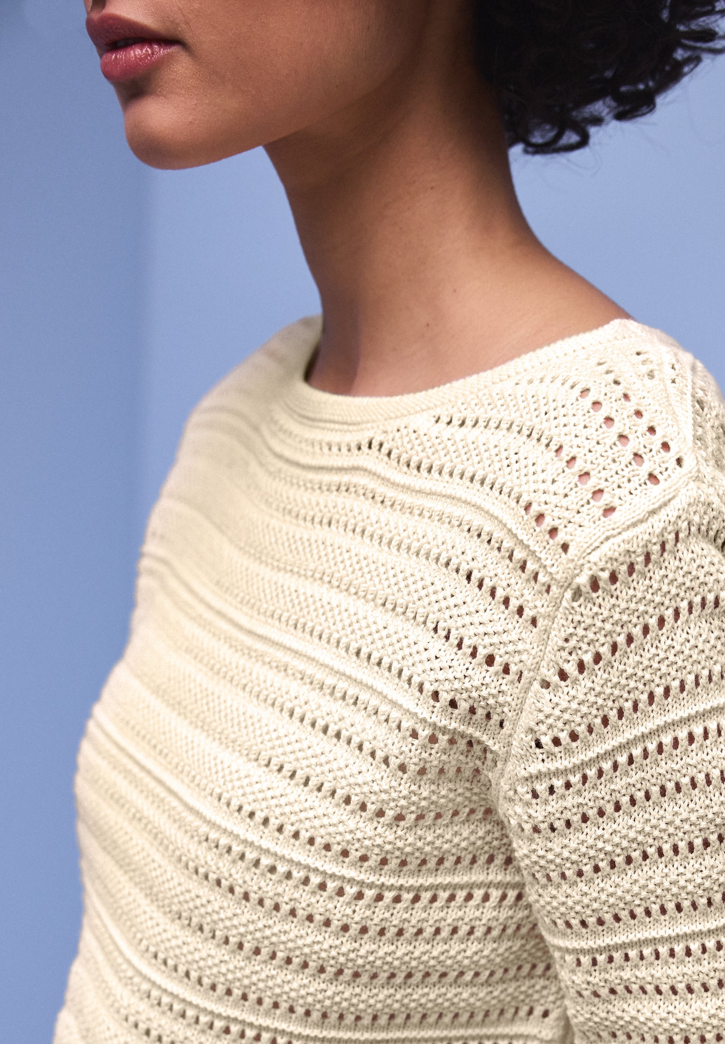 Street One - Langarm Pullover mit U-Boot-Ausschnitt - Farbe: soft beige