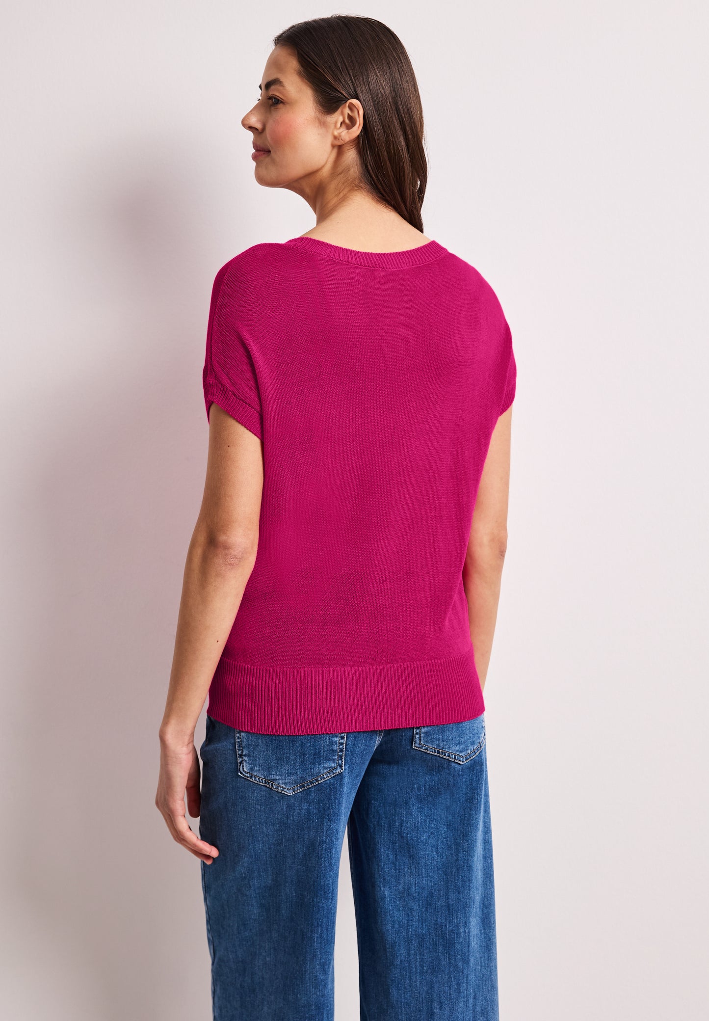 Street One - Pullover mit U-Boot-Ausschnitt - Farbe: magenta dream