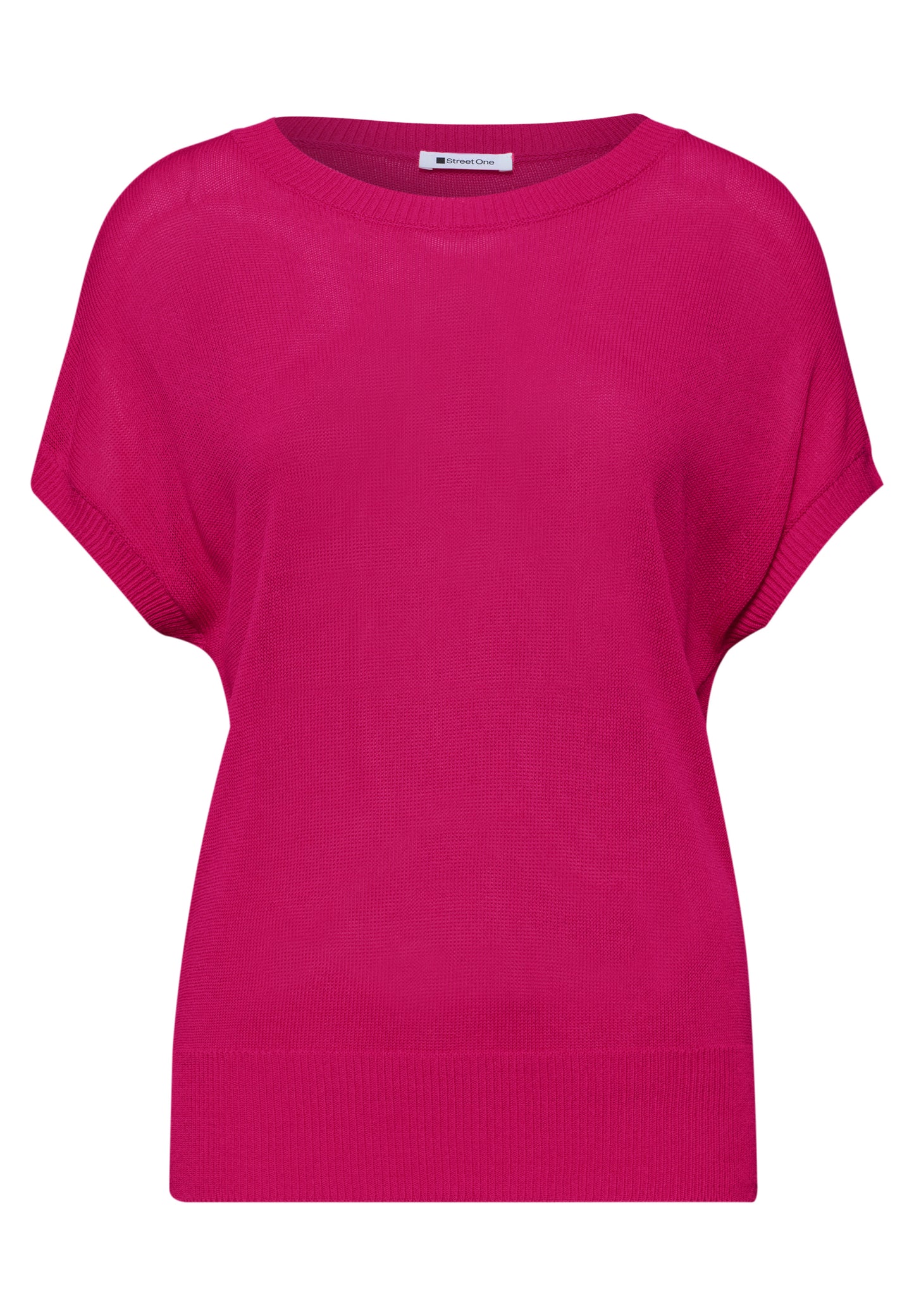 Street One - Pullover mit U-Boot-Ausschnitt - Farbe: magenta dream