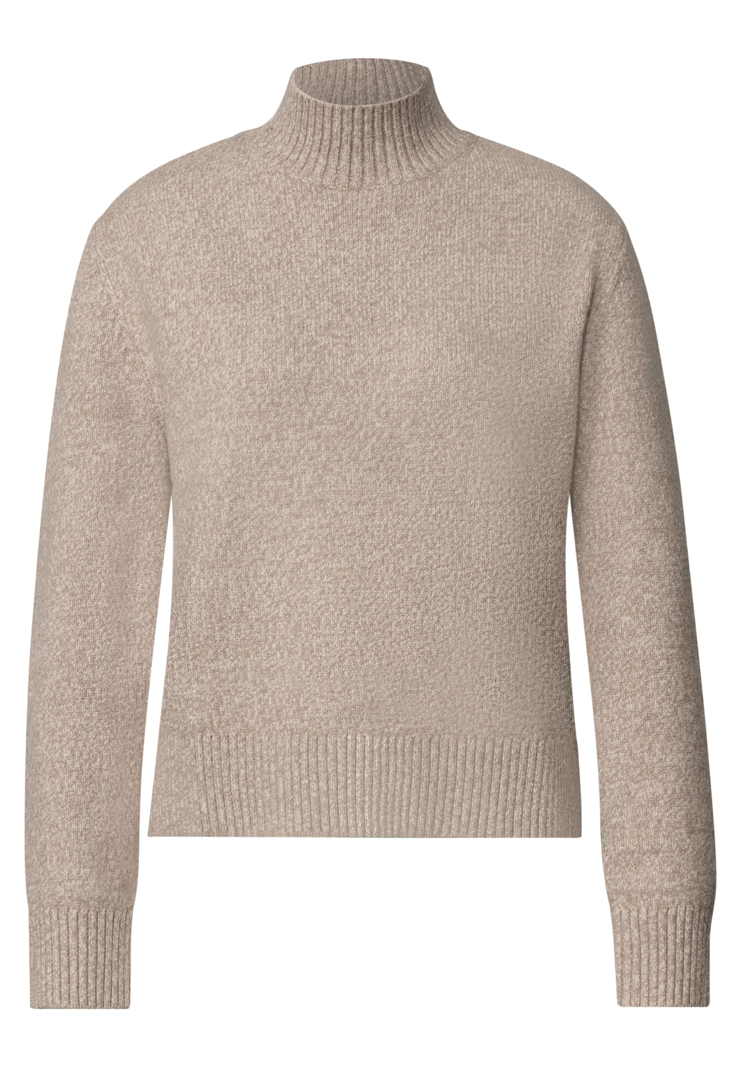 Street One - Pullover mit Turtle Neck - Farbe: sanded amber mel.
