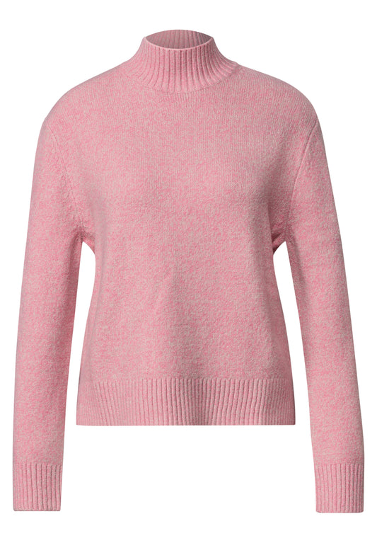 Street One - Pullover mit Turtle Neck - Farbe: warm blush mel.