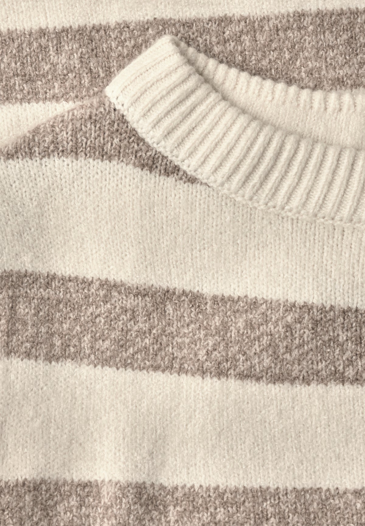 Street One - Pullover mit Boat Neck und Streifen - Farbe: pure beige