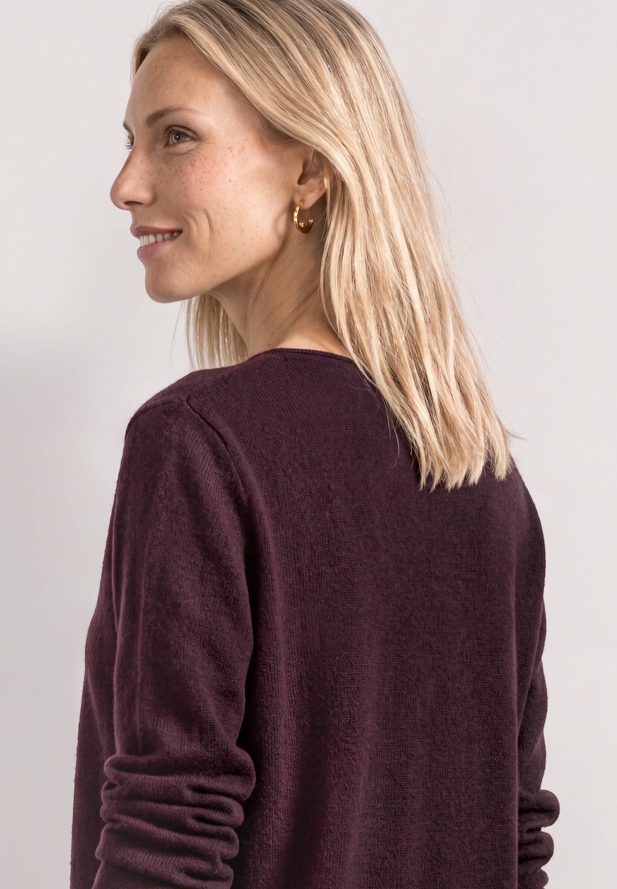 Street One - Pullover mit Boat Neck und Rollkanten - Farbe: rustic rouge