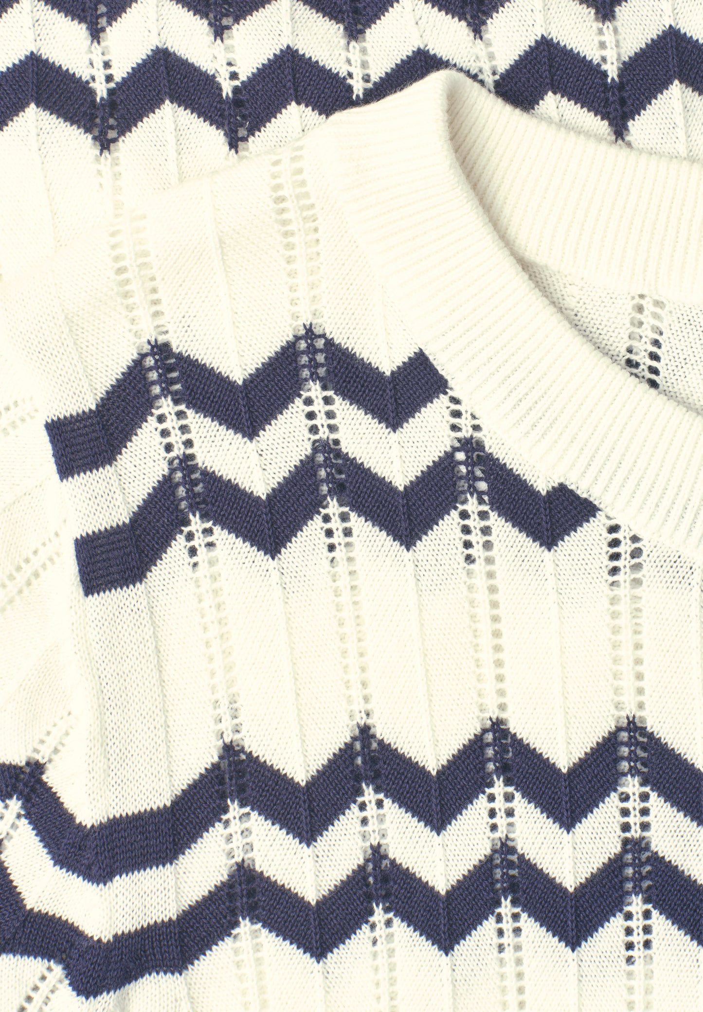 Street One - Damen Pullover mit Zick-Zack-Muster - Farbe: off white