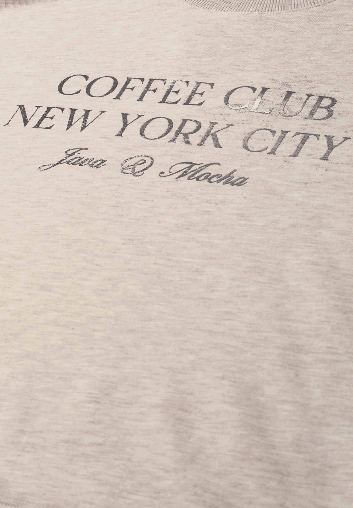 Street One - Kurzarm Sweatshirt mit Wording - Farbe: clay sand mel.