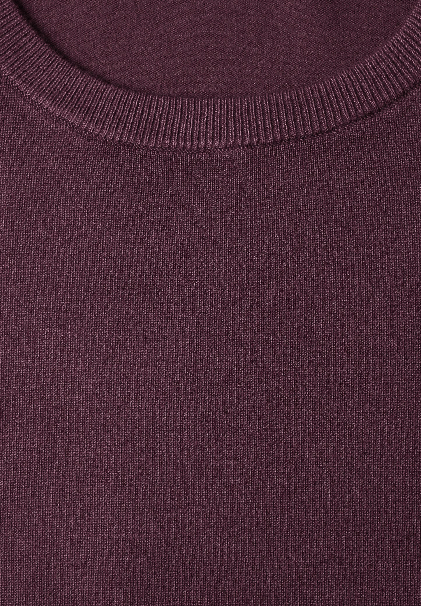 Street One - Kurzarm Pullover mit Rundhals in Unifarbe - Farbe: rustic rouge