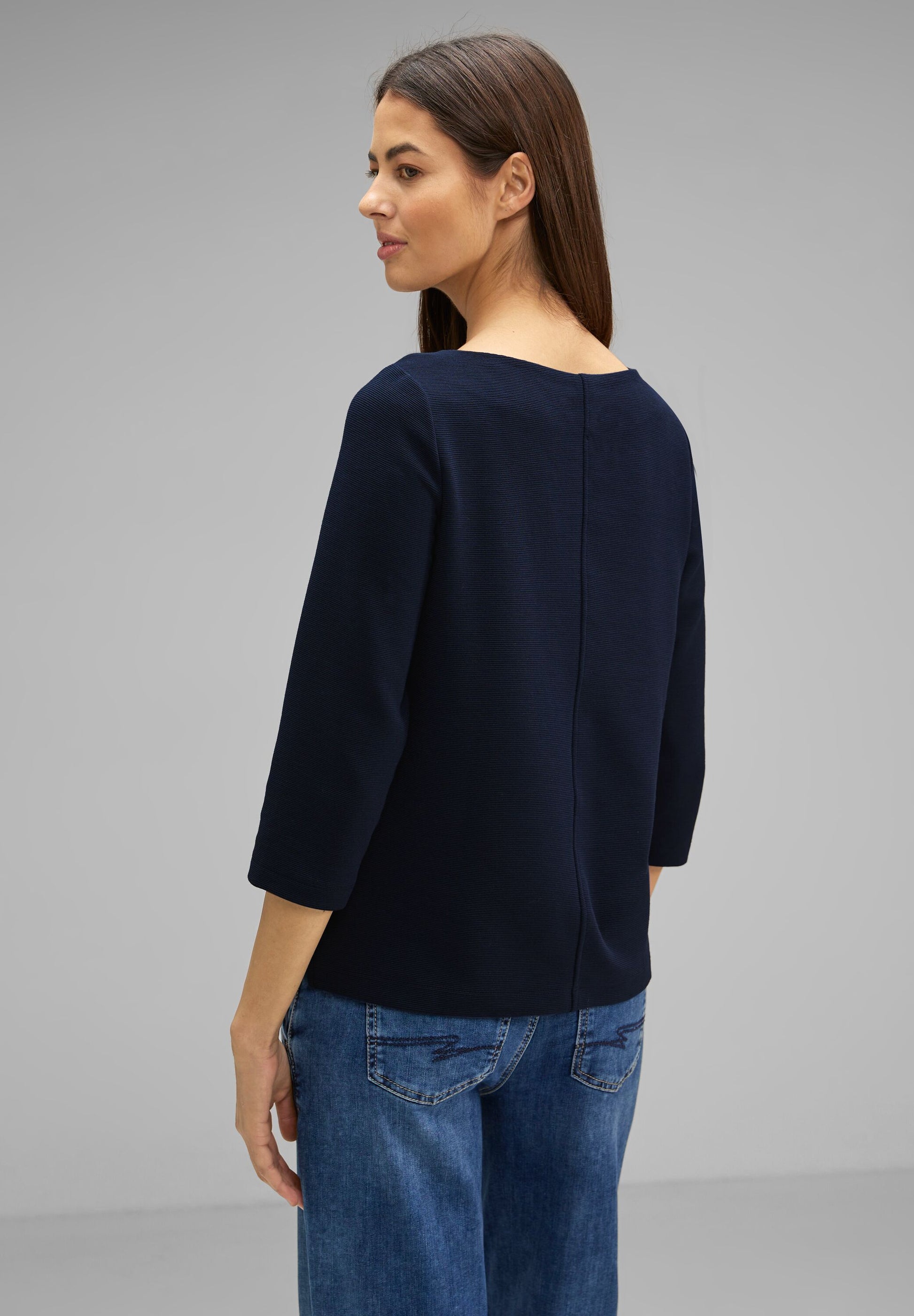 Street One - Shirt mit feiner Struktur - deep blue – TWISTY Mode