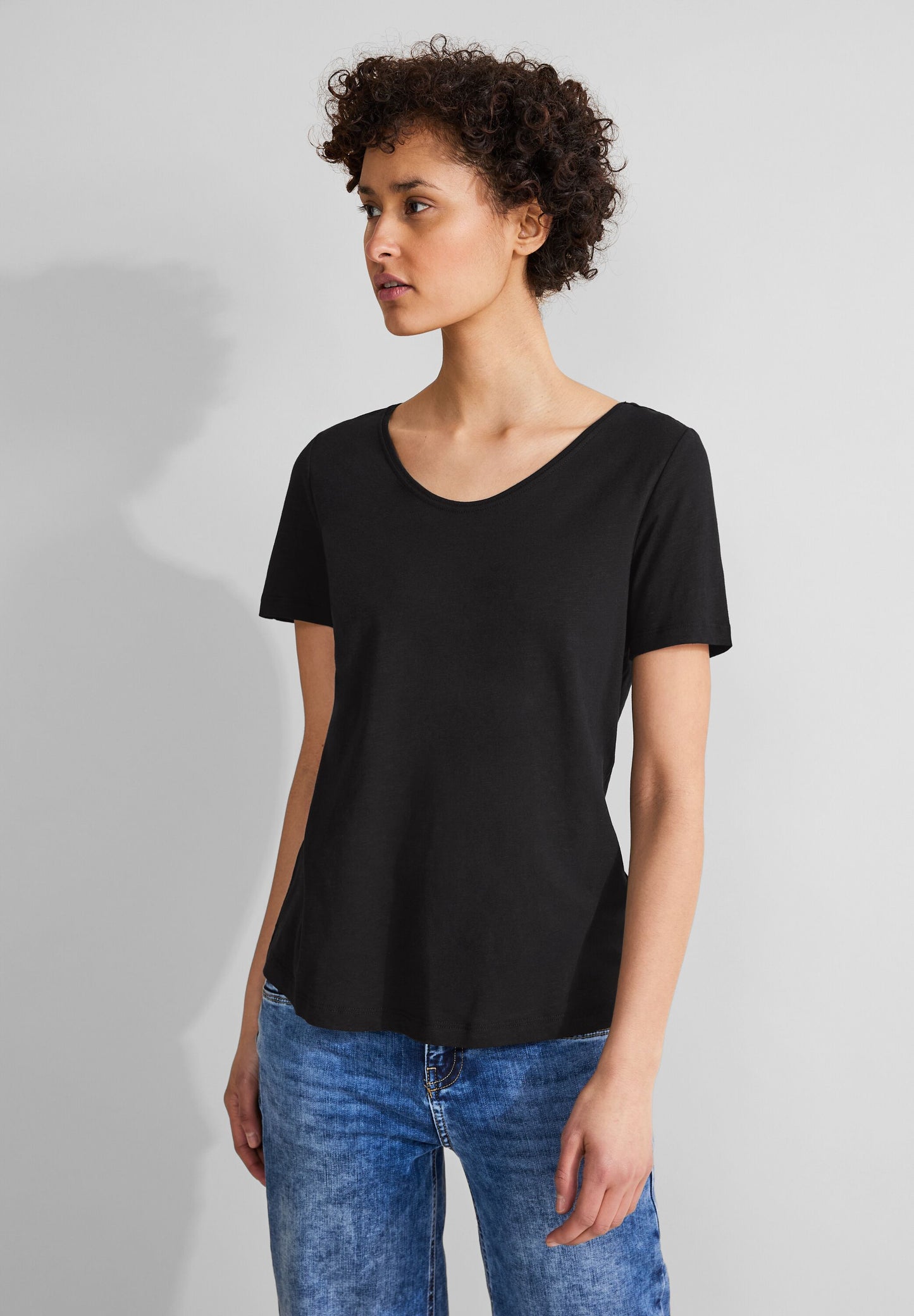 Street One - Basic T-Shirt "Gerda" - schwarz