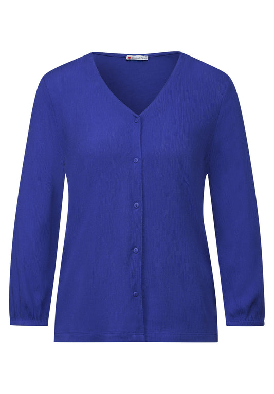 Street One - Materialmix Shirt - blau
