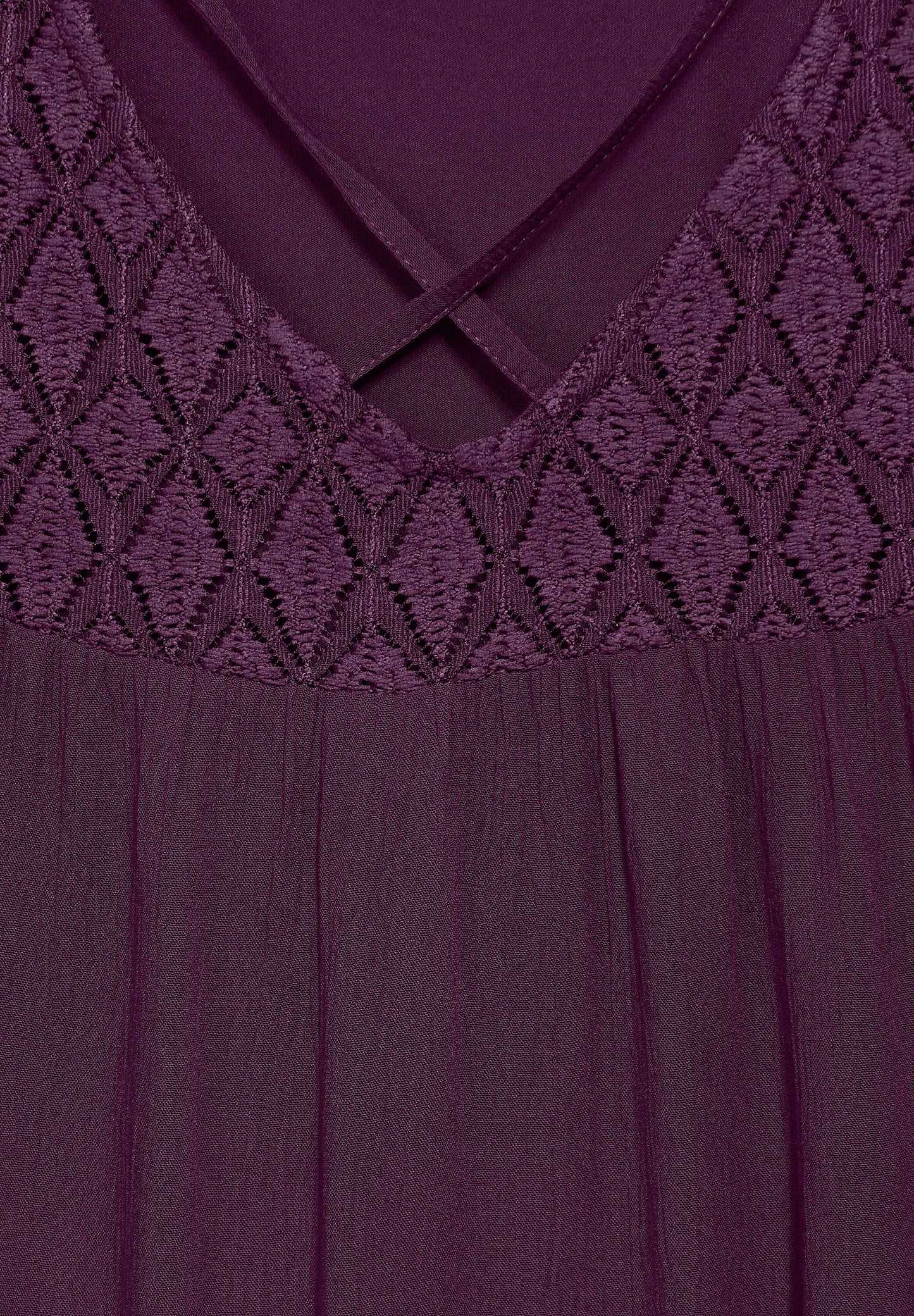 Street One - Top mit Spitze - dark berry purple