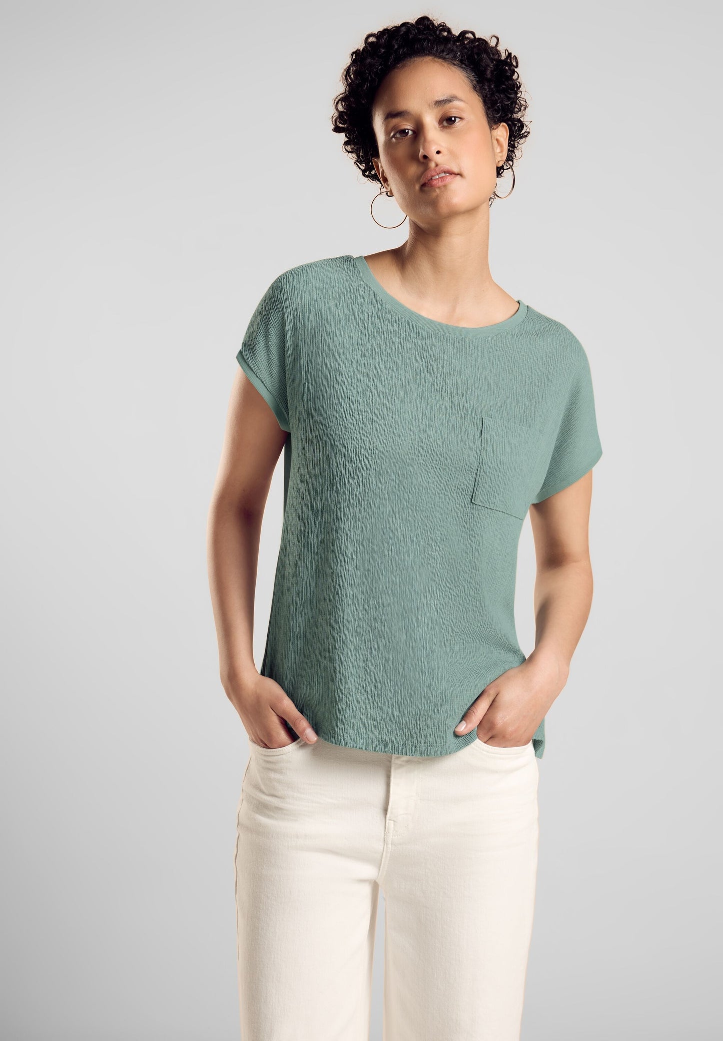 Street One - Struktumix-T-Shirt - seafoam green