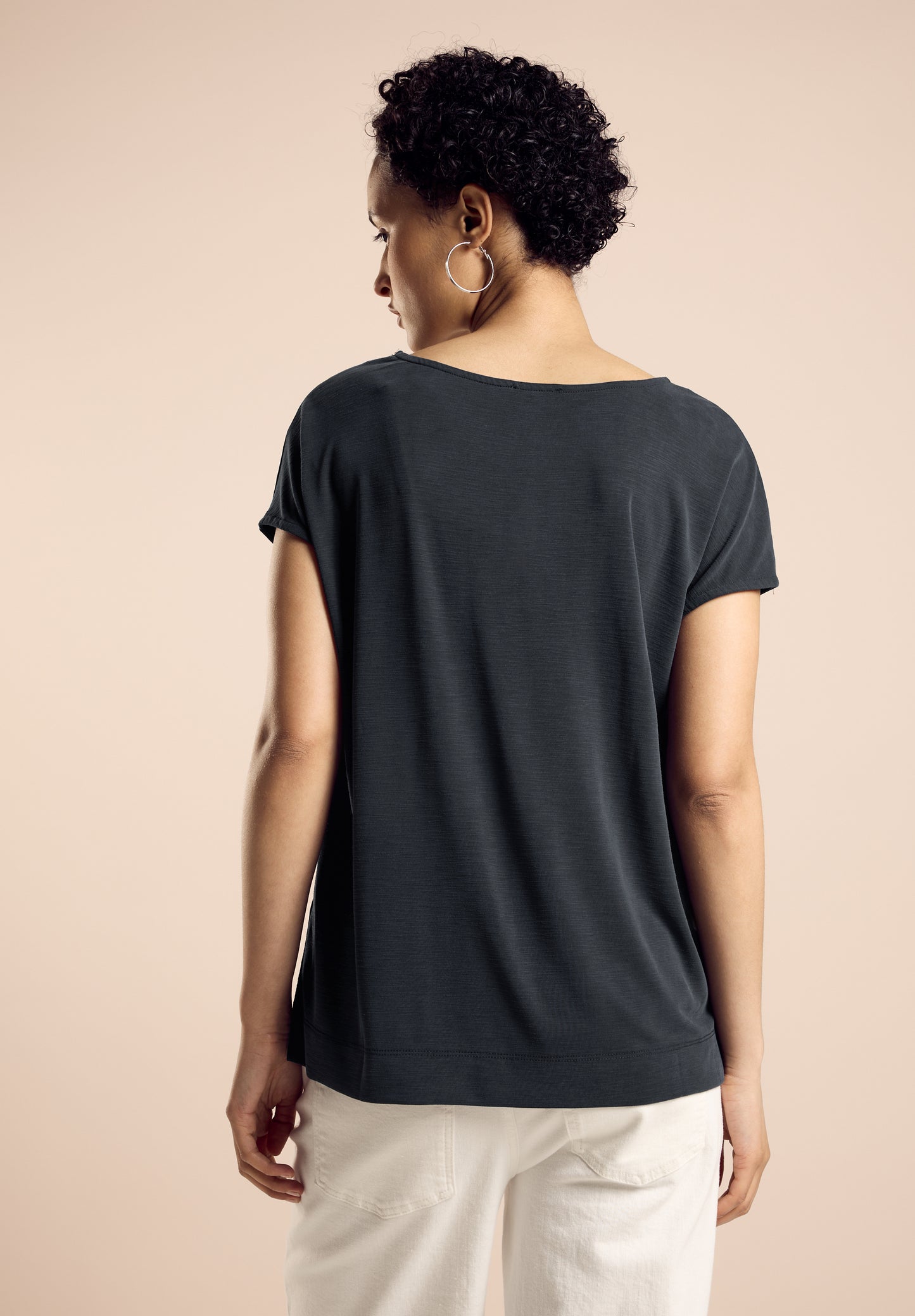 Street One T-Shirt mit Schriftzug - Farbe: Black