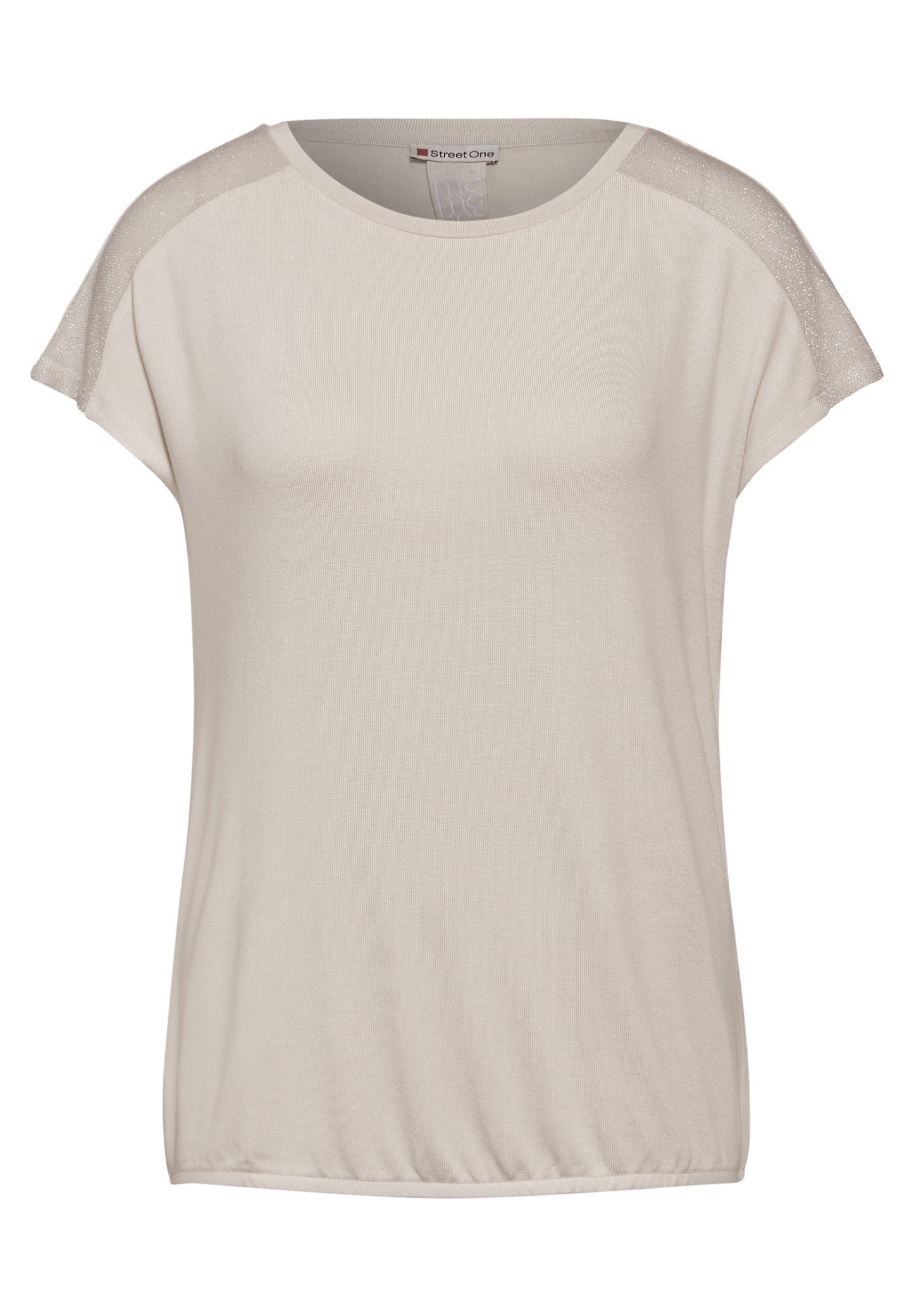 Street One T-Shirt mit Glanz-Detail - Farbe: sand