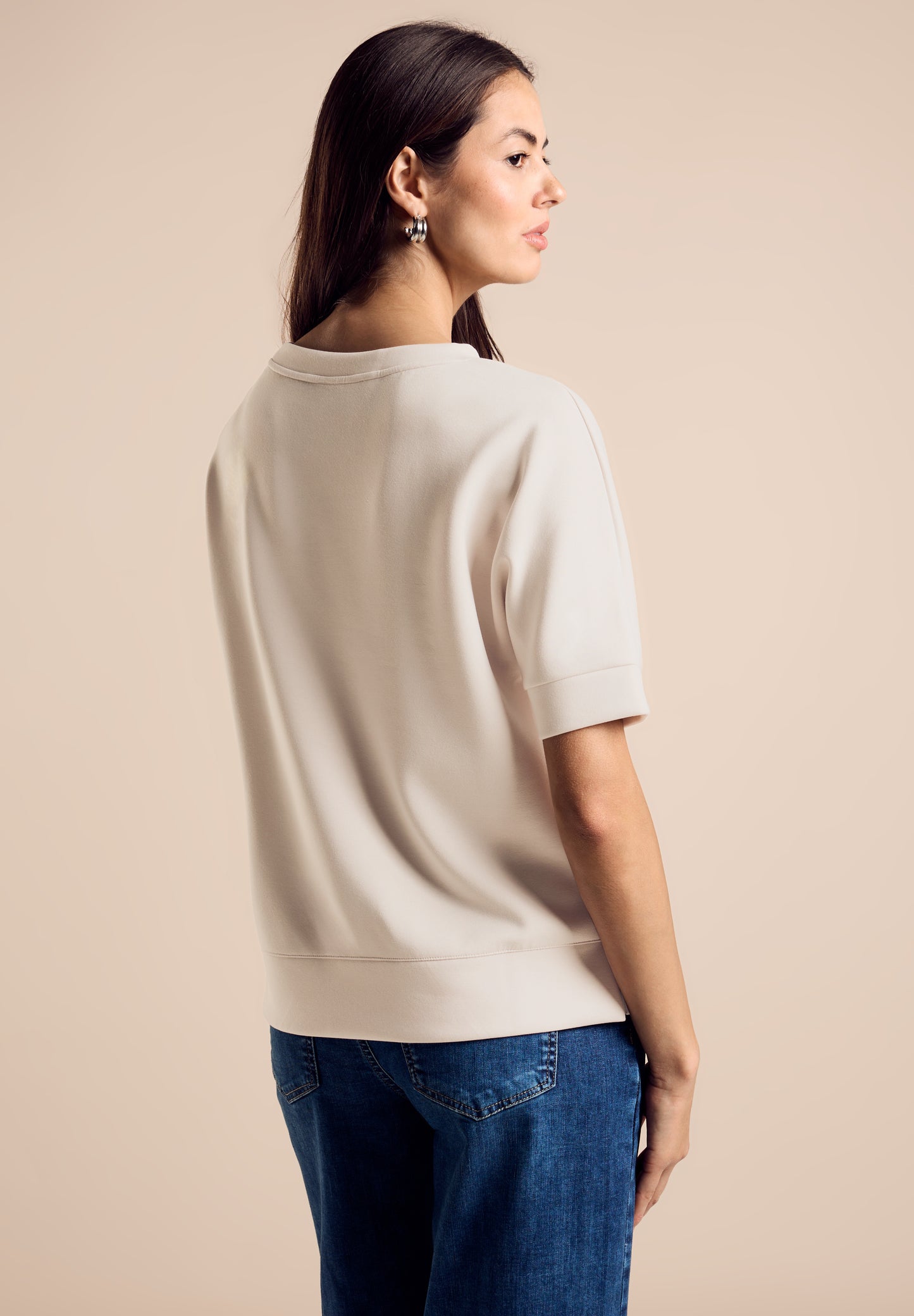 Street One T-Shirt im Silk-Look - Farbe: sand beige