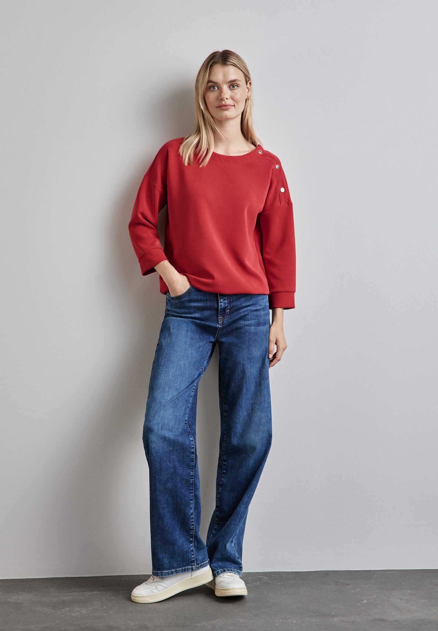 Street One Shirt im Silk Look - Farbe: rot