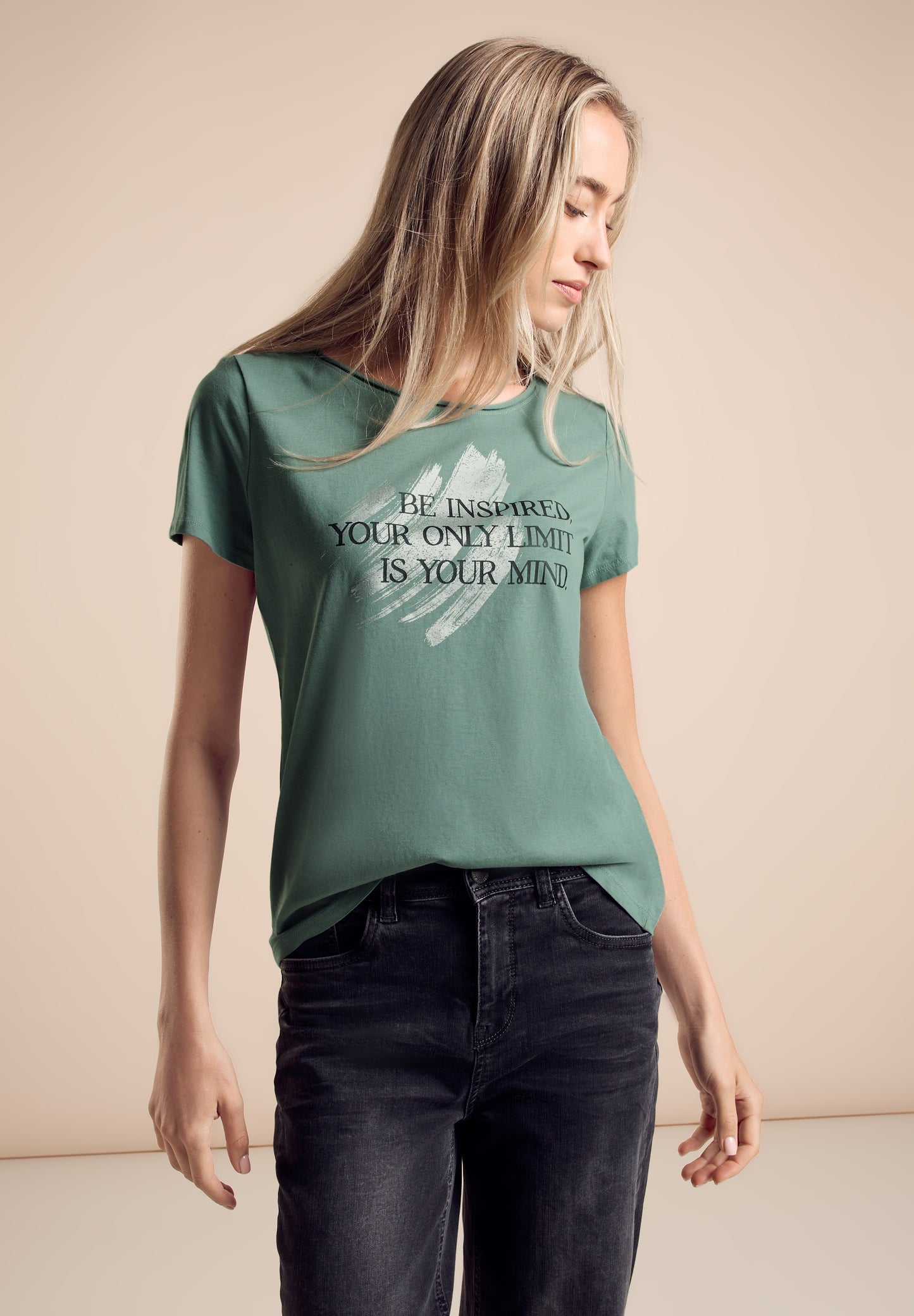 Street One T-Shirt mit Print - Farbe: seafoam green