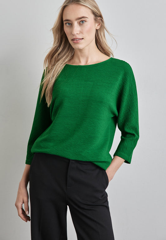 Street One Shirt mit feiner Struktur - Farbe: vibrant green