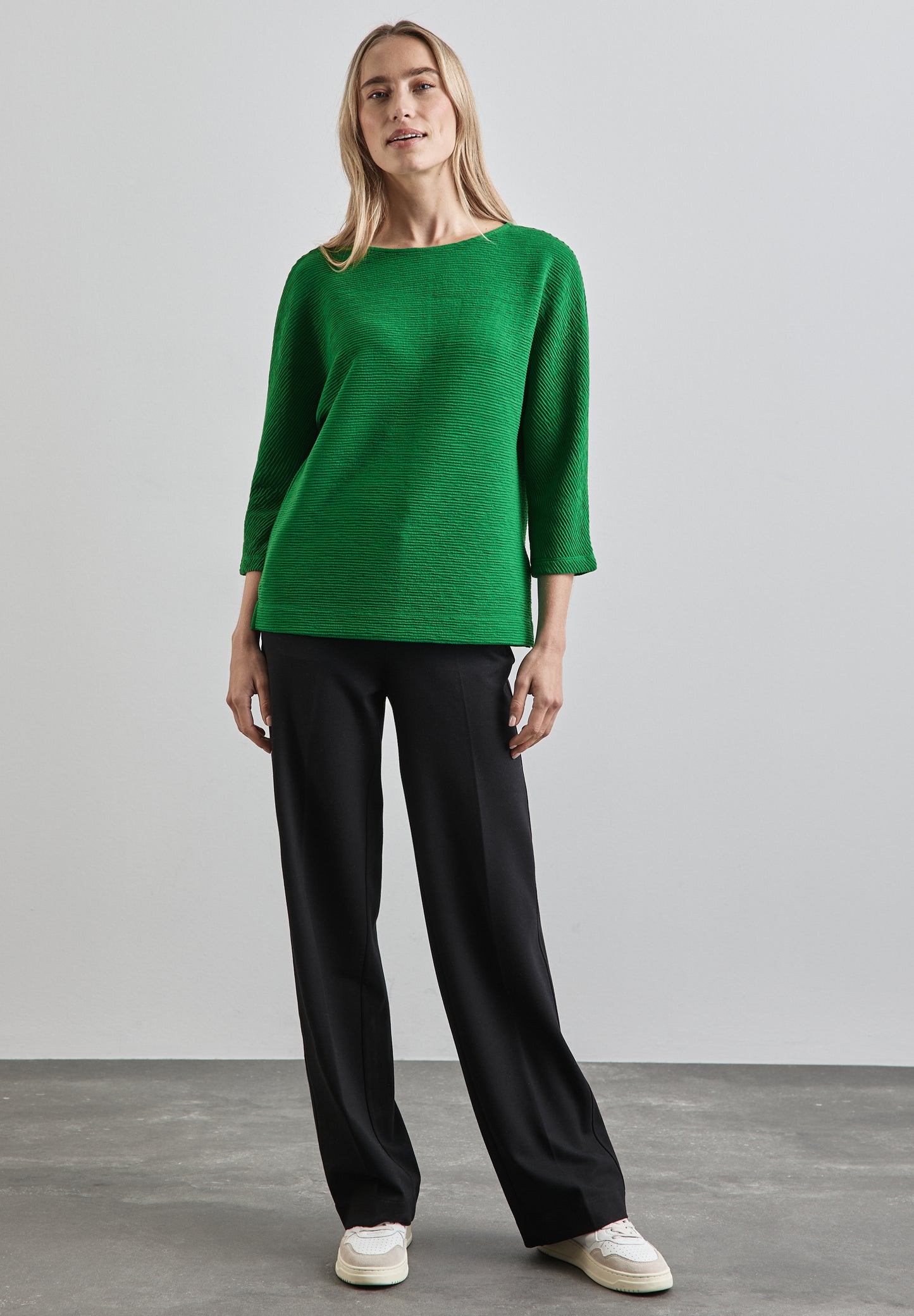 Street One Shirt mit feiner Struktur - Farbe: vibrant green