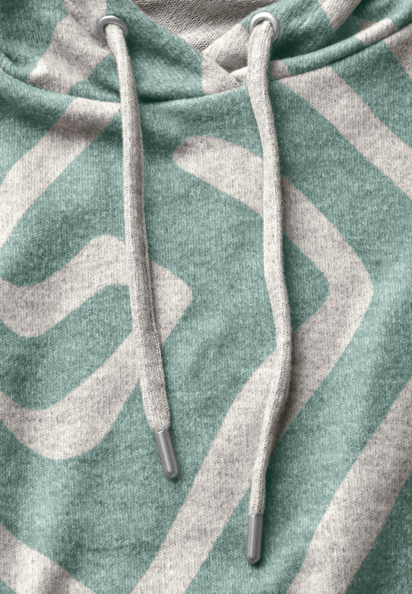 Street One Gemustertes Hoodie-Shirt - Farbe: sunlit green