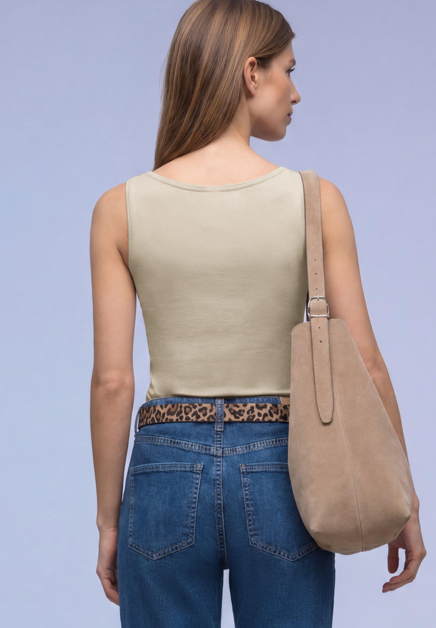 Street One - Basic Top mit Rundhals in Unifarbe - Farbe: cotton beige
