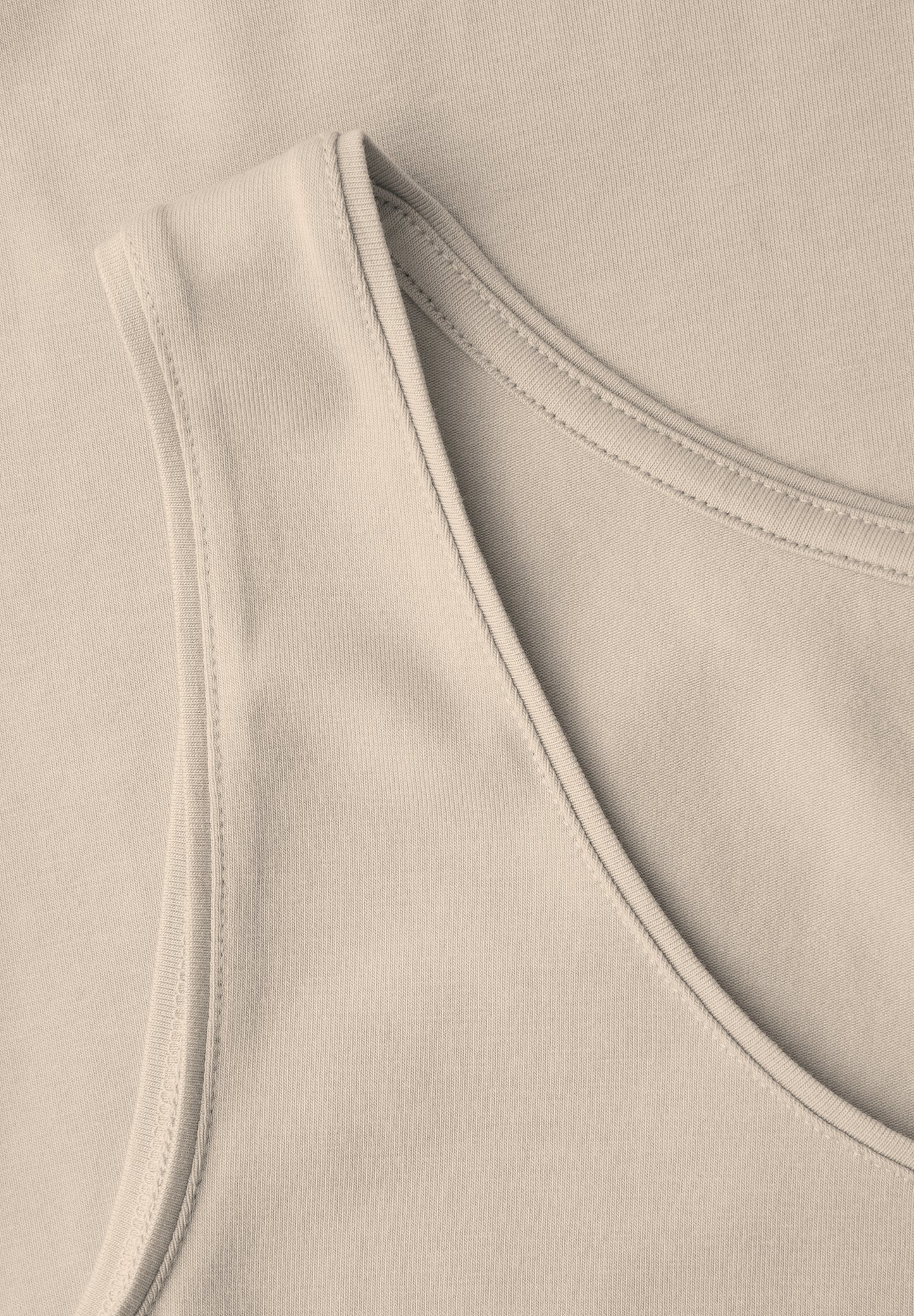 Street One - Basic Top mit Rundhals in Unifarbe - Farbe: cotton beige