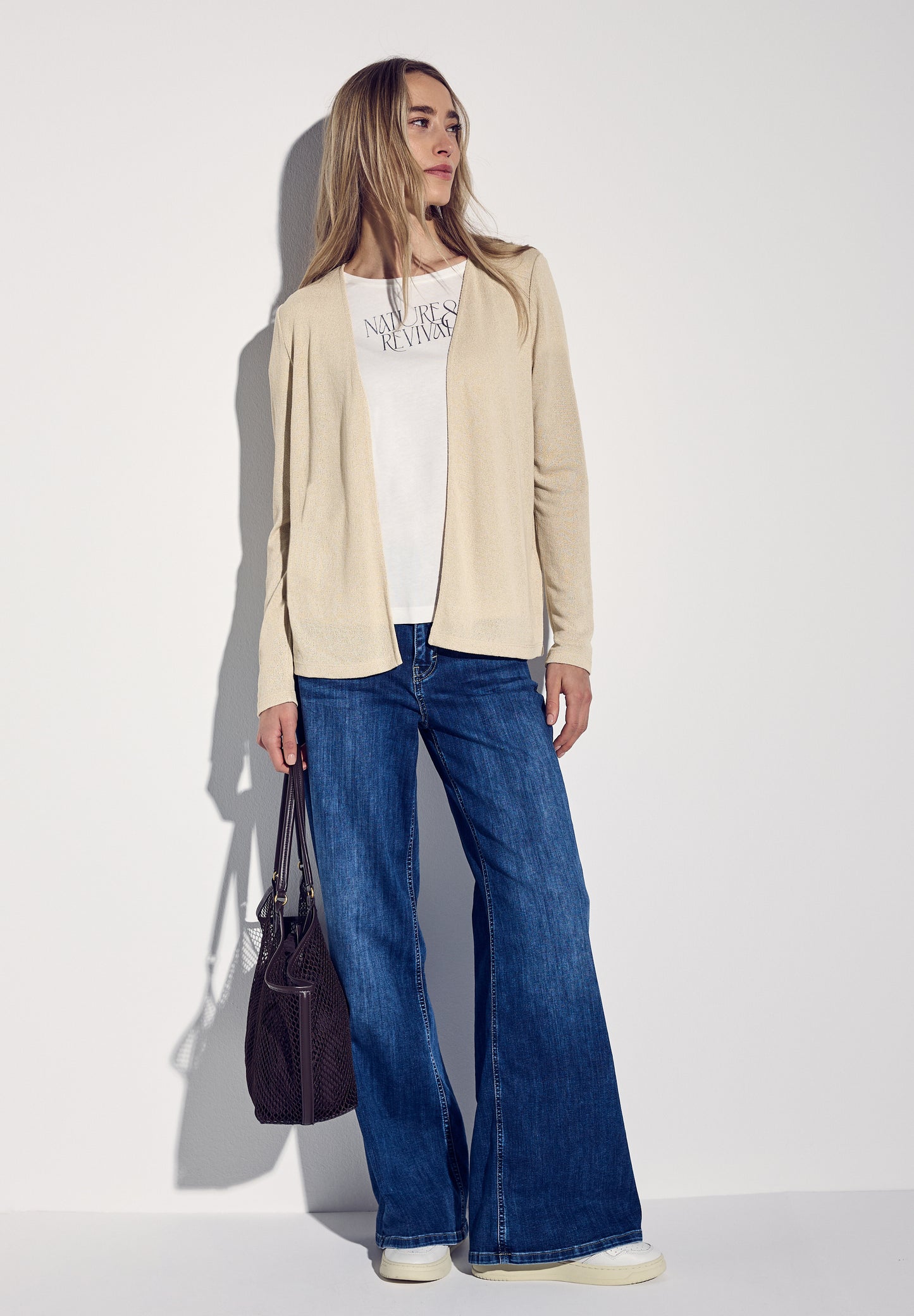 Street One Strick-Look Jacke - Farbe: cotton beige