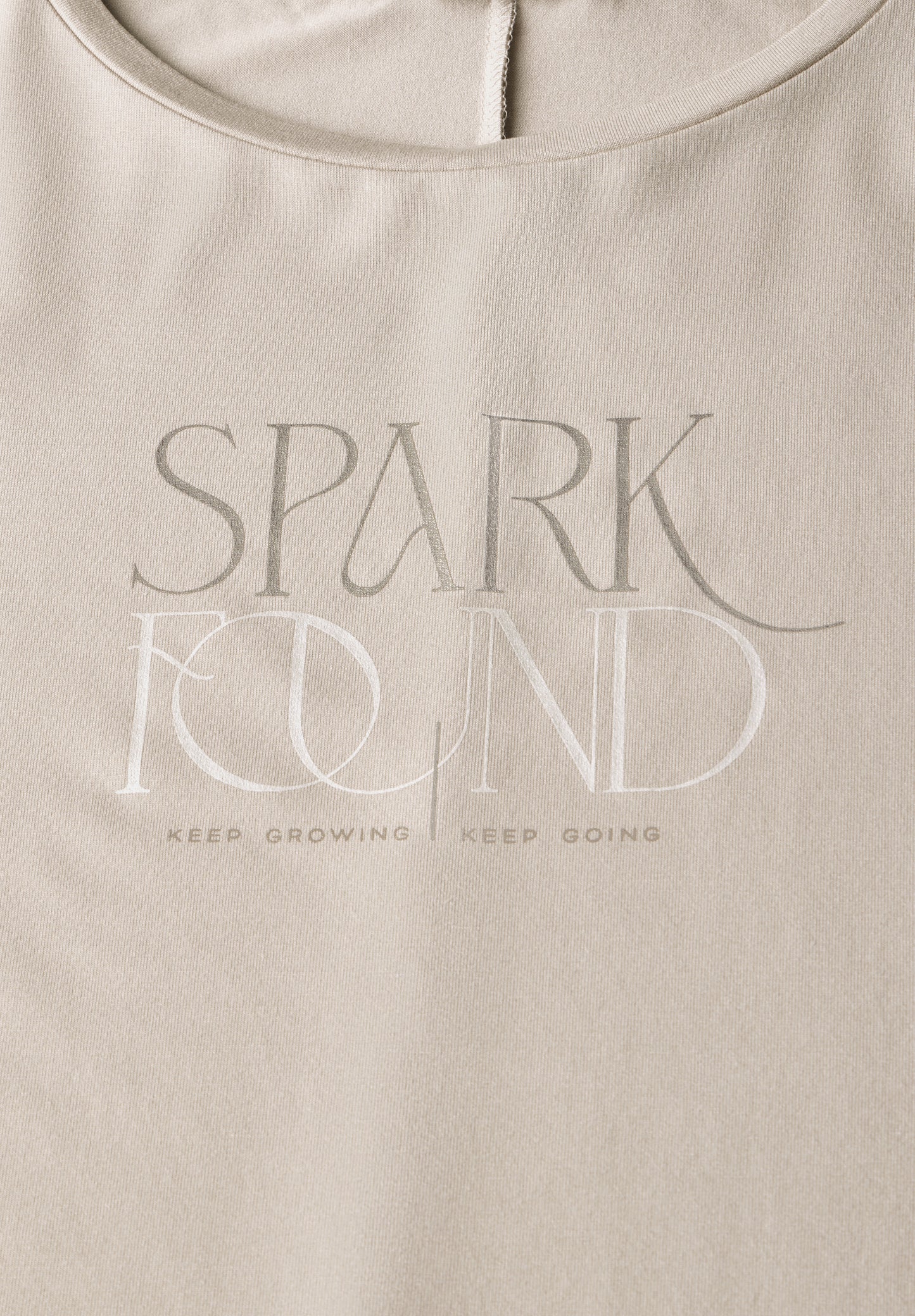 Street One T-Shirt mit Wording - Farbe: clean sand